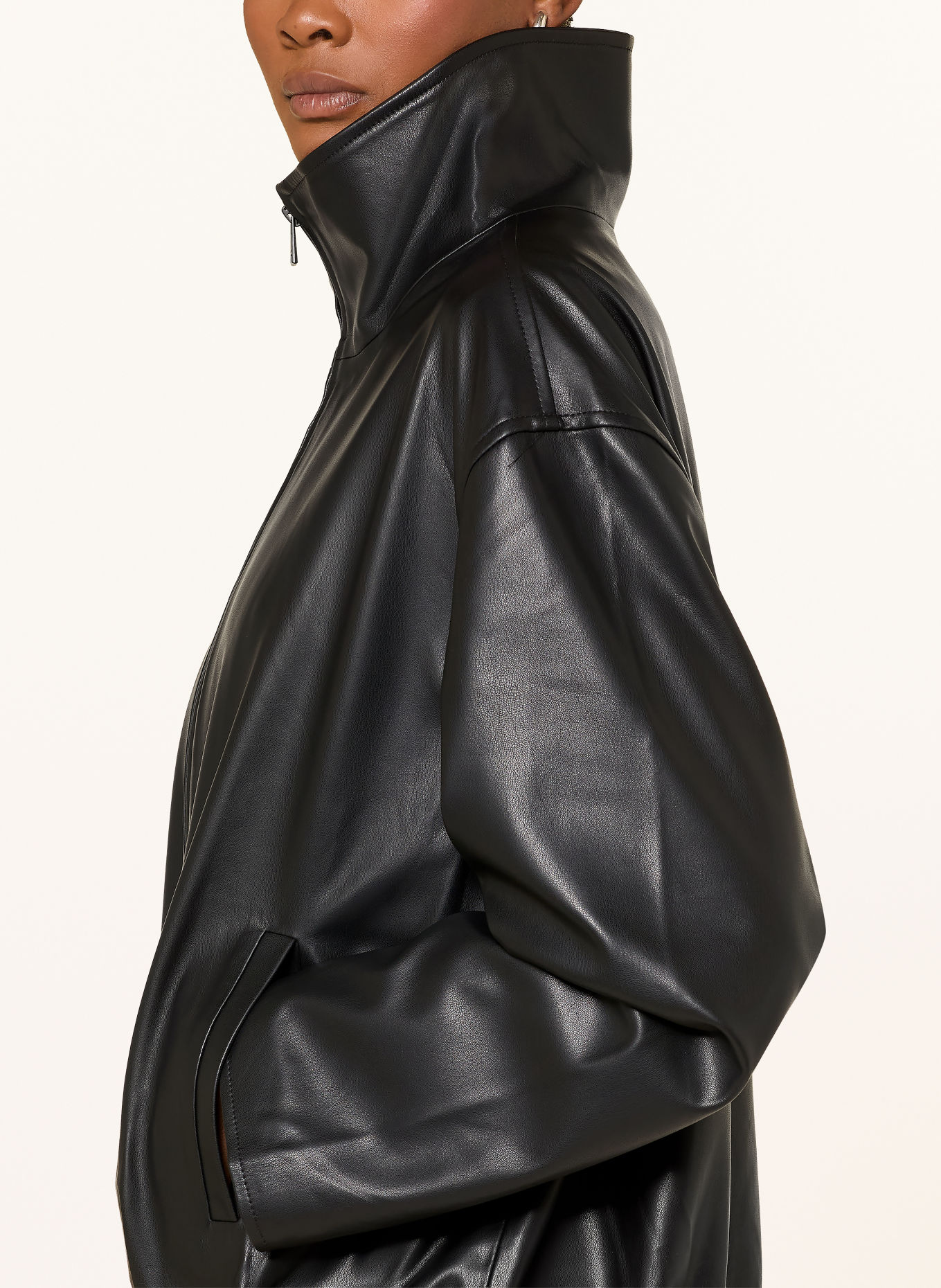 LAMARQUE Jacke DENITA in Lederoptik: SCHWARZ