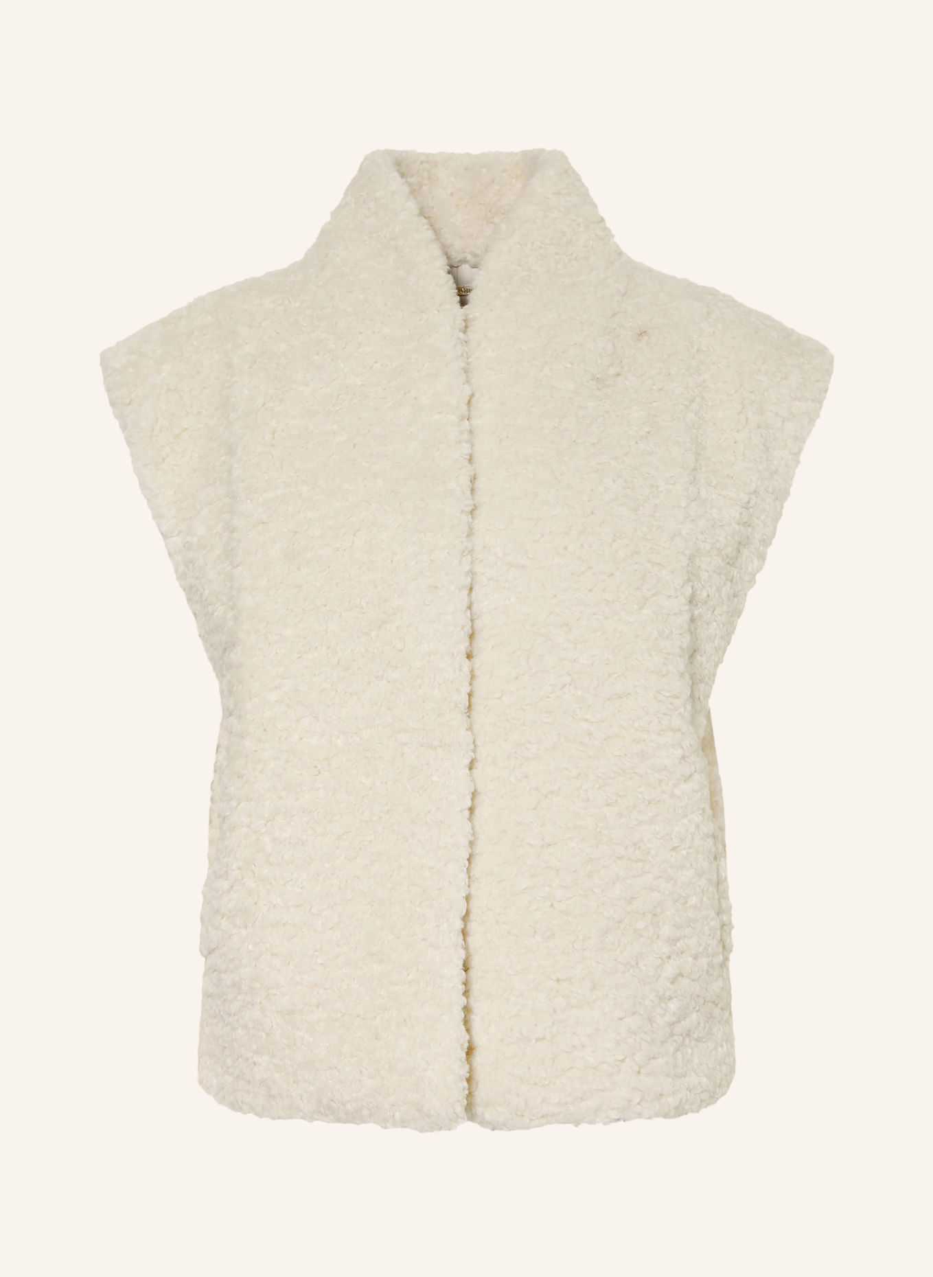LAMARQUE DUA Reversible Faux Fur Vest: BEIGE