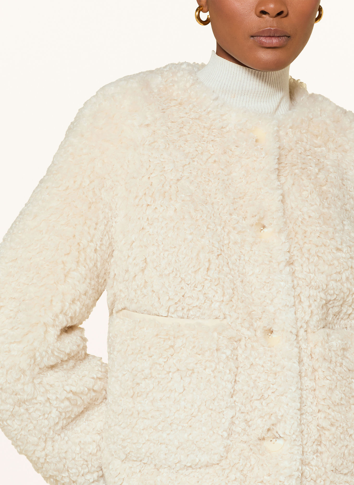 LAMARQUE Kunstfell-Jacke EMILIA: ECRU