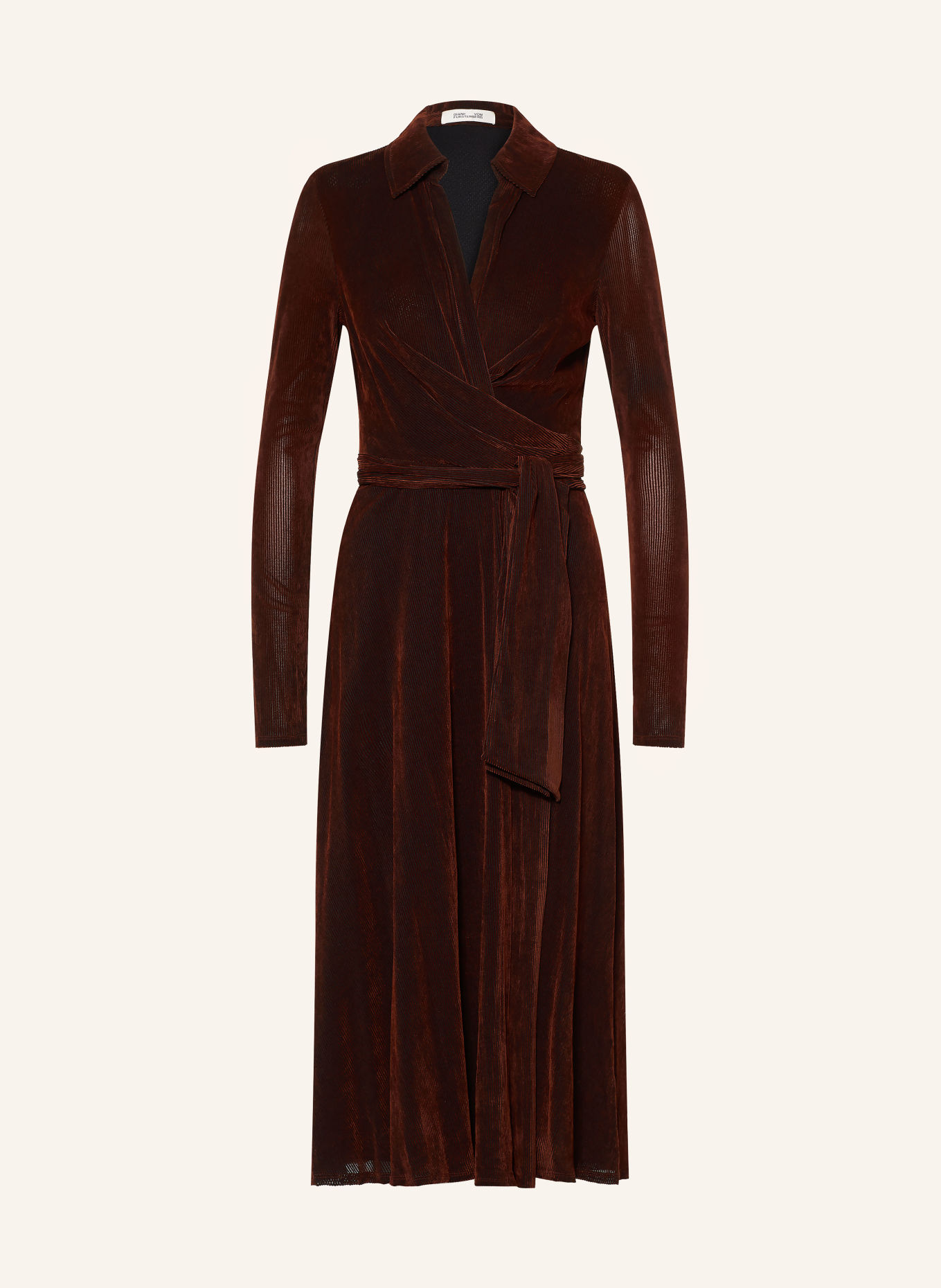 DIANE VON FURSTENBERG Rochie cu decupaje PHOENIX din plasă: MARO ÎNCHIS