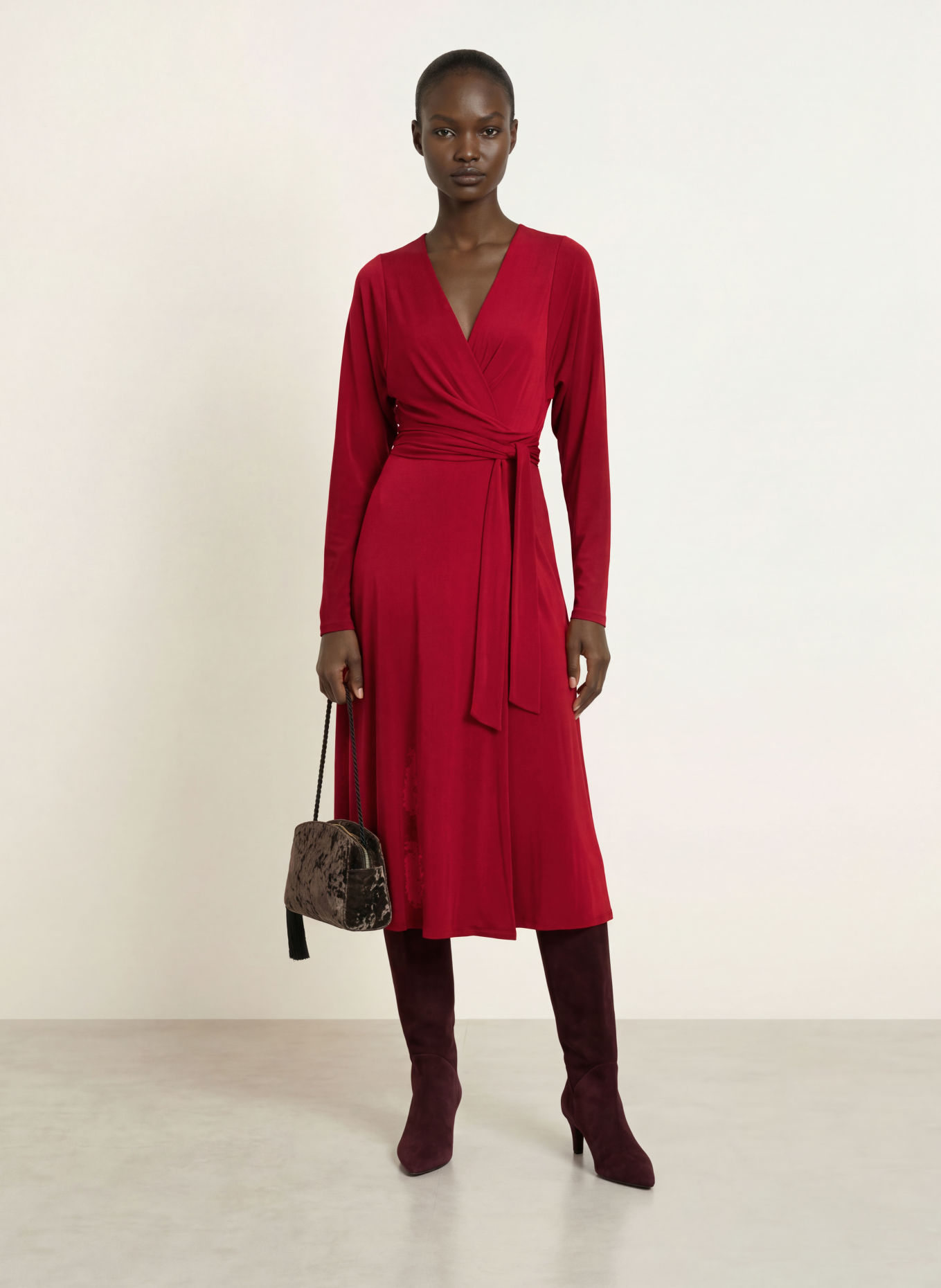 DIANE VON FURSTENBERG Wickelkleid AMARA: DUNKELROT