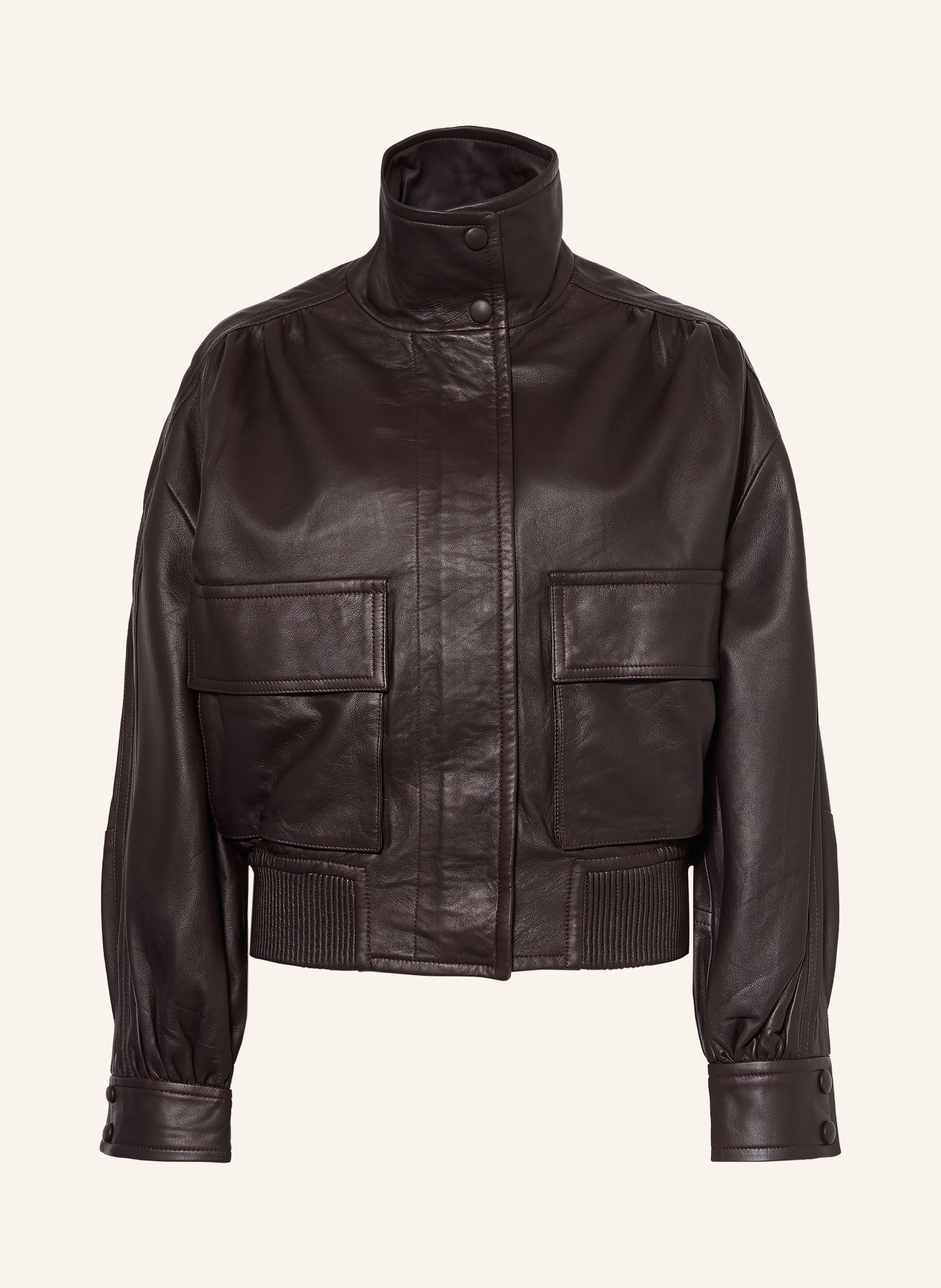 DIANE VON FURSTENBERG Lederjacke SHAY: DUNKELROT