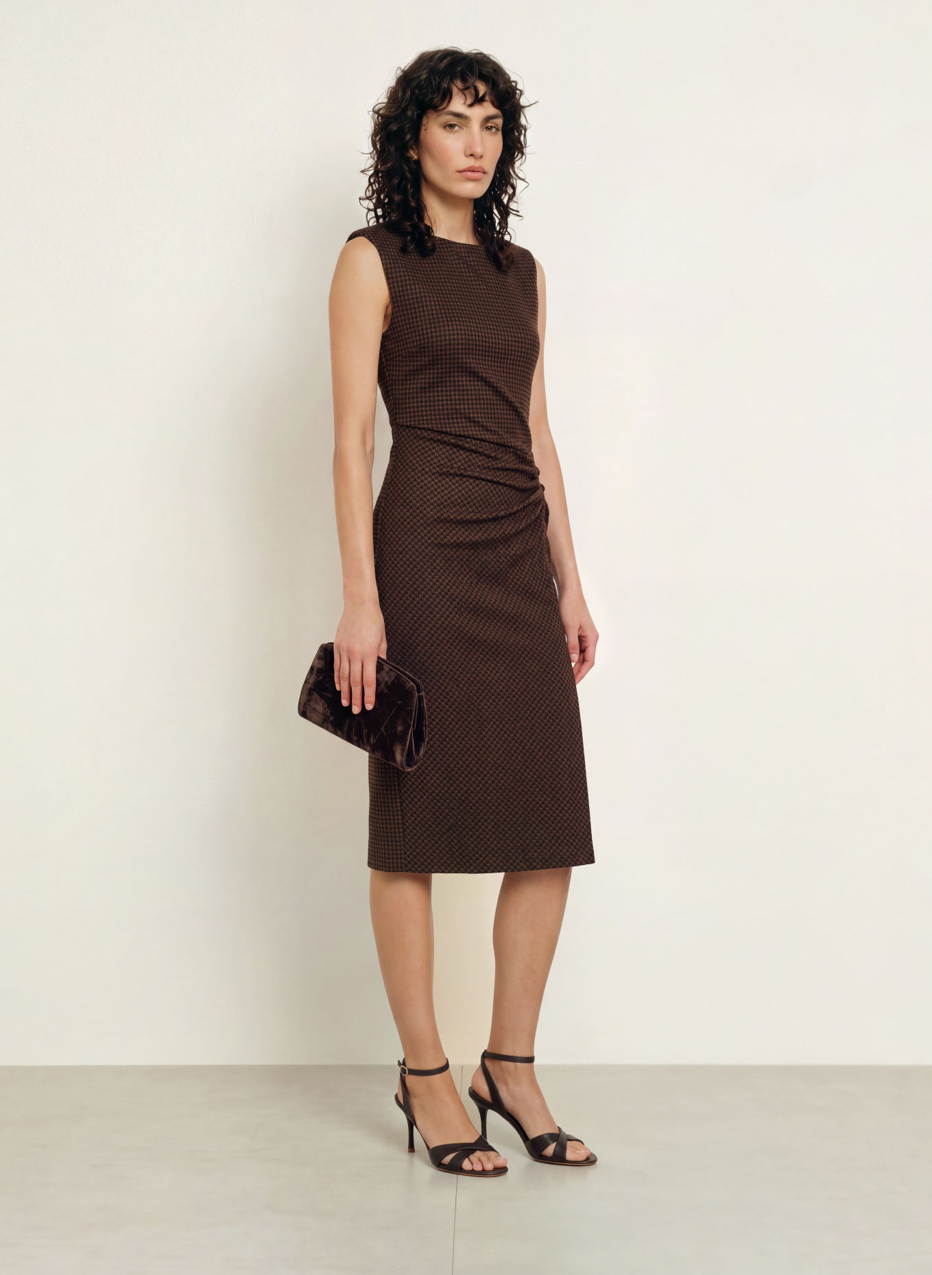 DIANE VON FURSTENBERG Jerseykjole ANDIE: BRUN / SORT