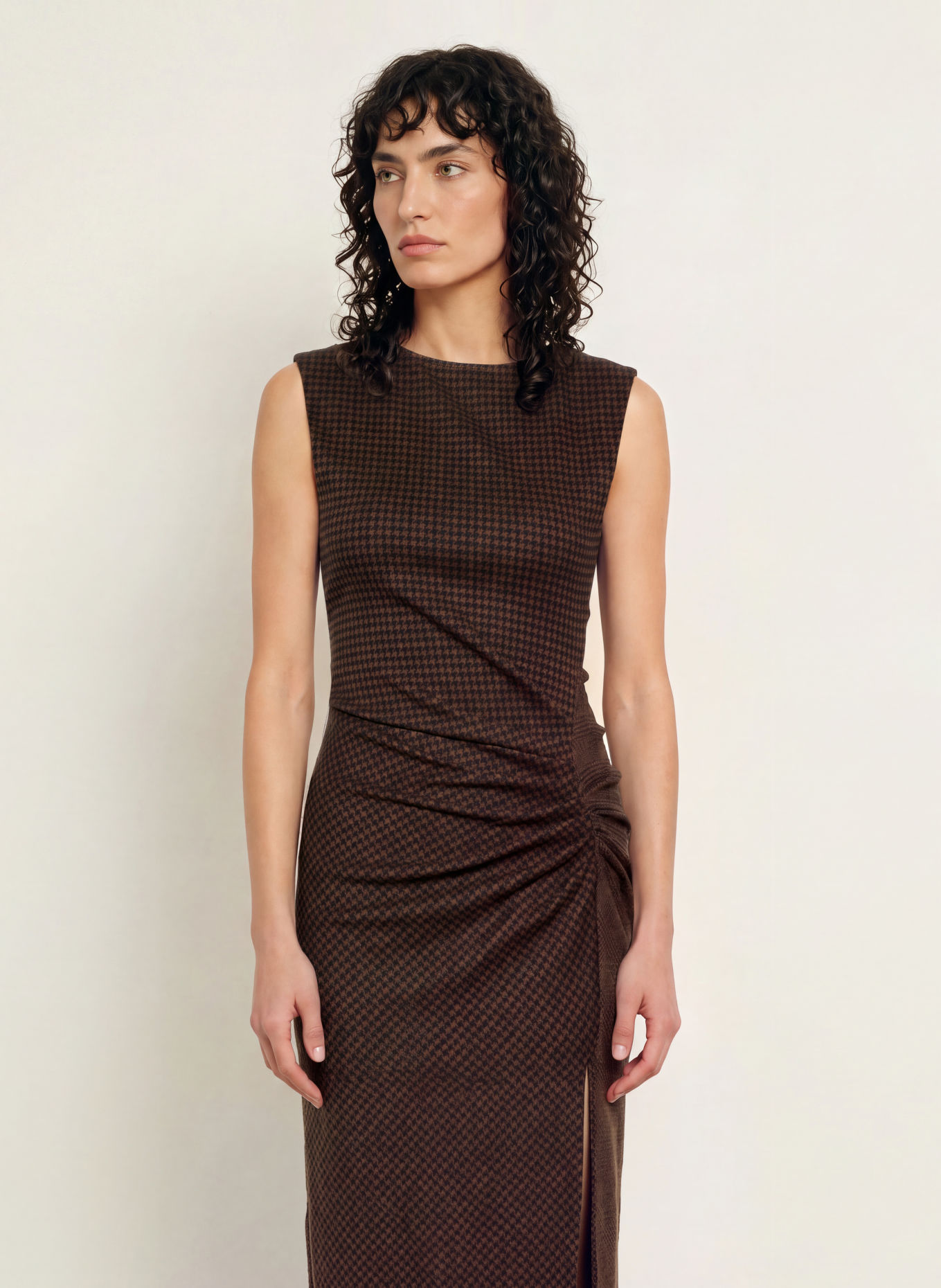DIANE VON FURSTENBERG Jerseykjole ANDIE: BRUN / SORT