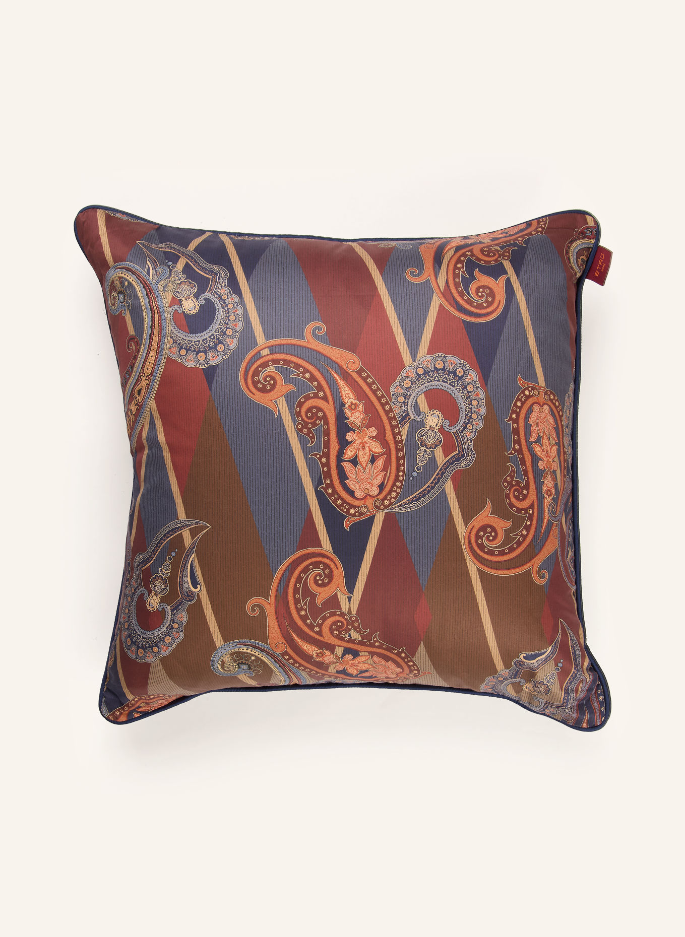 ETRO Home Prydnadskudde: BRUN / ORANGE / MÖRKBLÅ