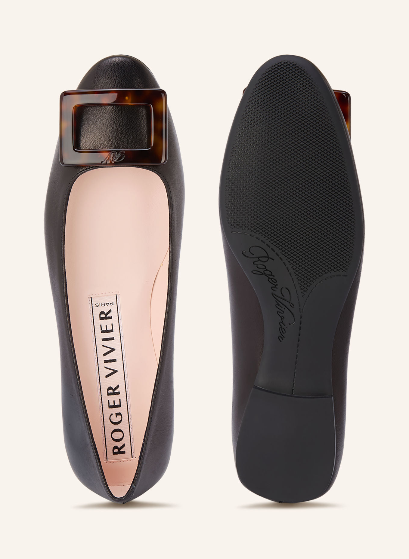 Roger Vivier Ballerinas GOMMETTINE: SCHWARZ
