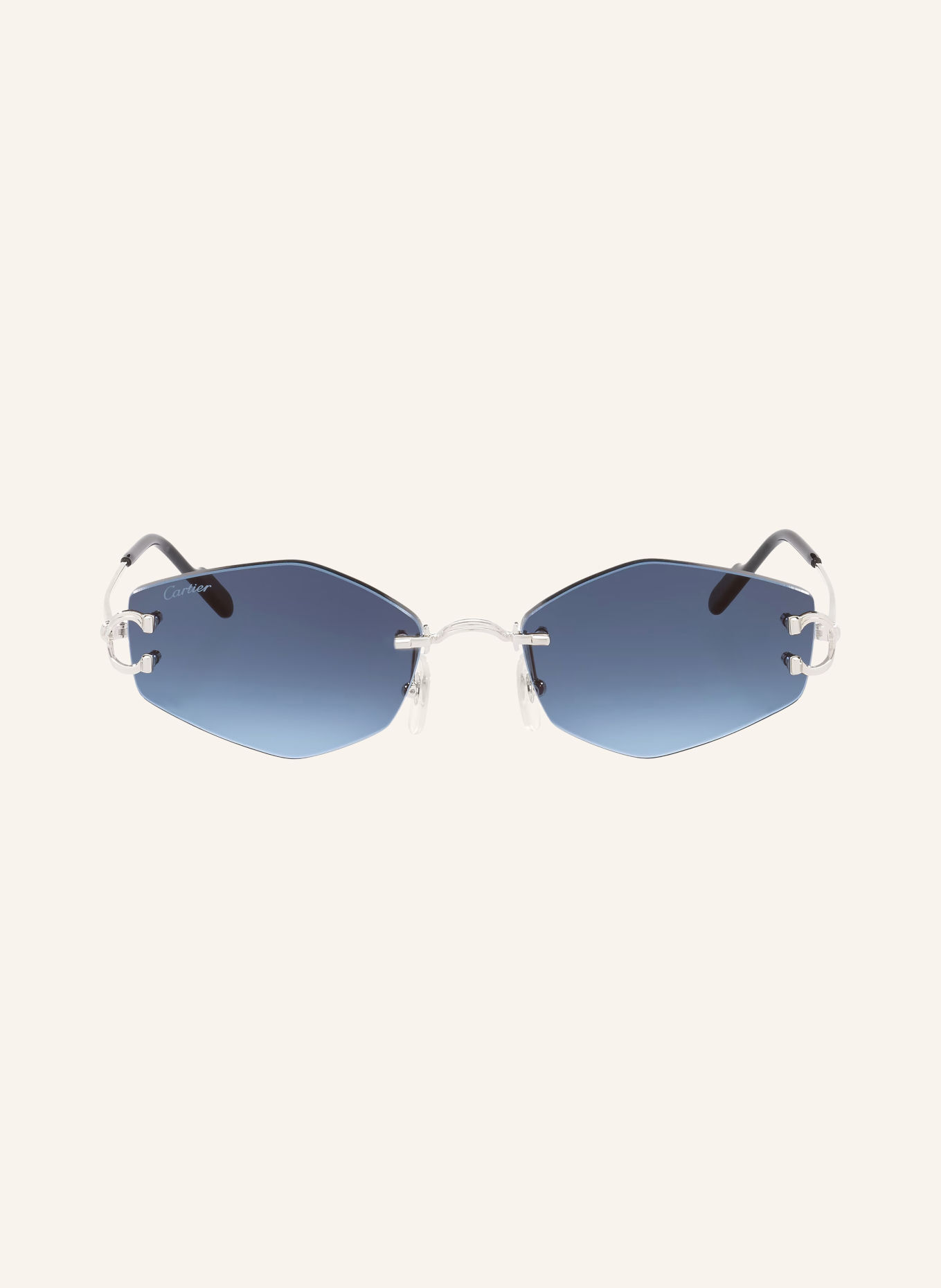 Cartier Sunglasses 6L001948: SILVER/BLUE GRADIENT