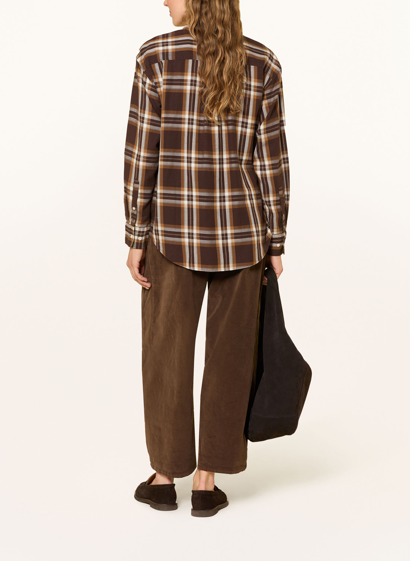 Herrlicher 7/8 broek BARROW BELT van fluweel: MARRON FONCÉ