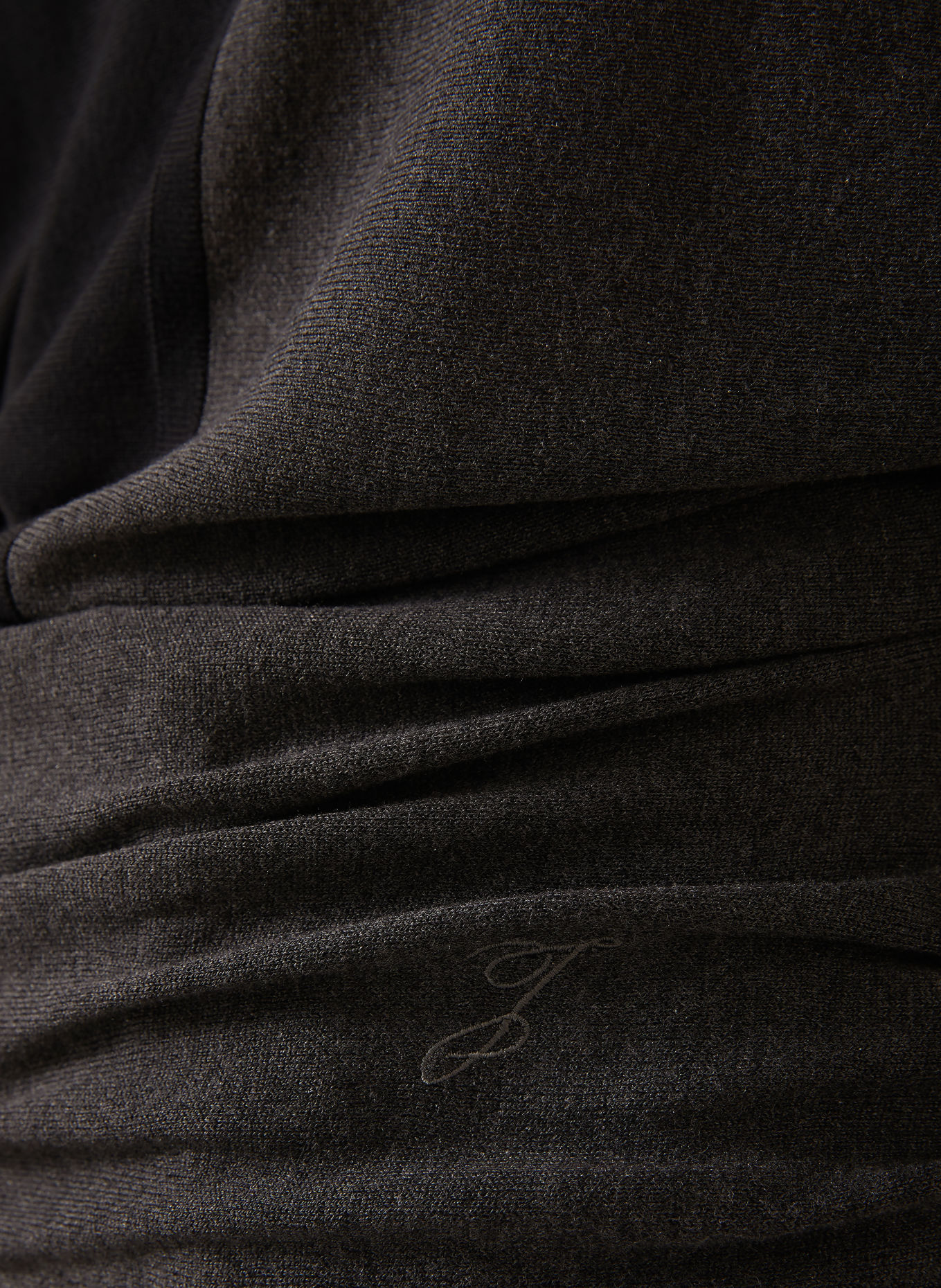 JACQUEMUS Pullover LE POLO LOSANGE mit Seide: SCHWARZ / DUNKELGRAU