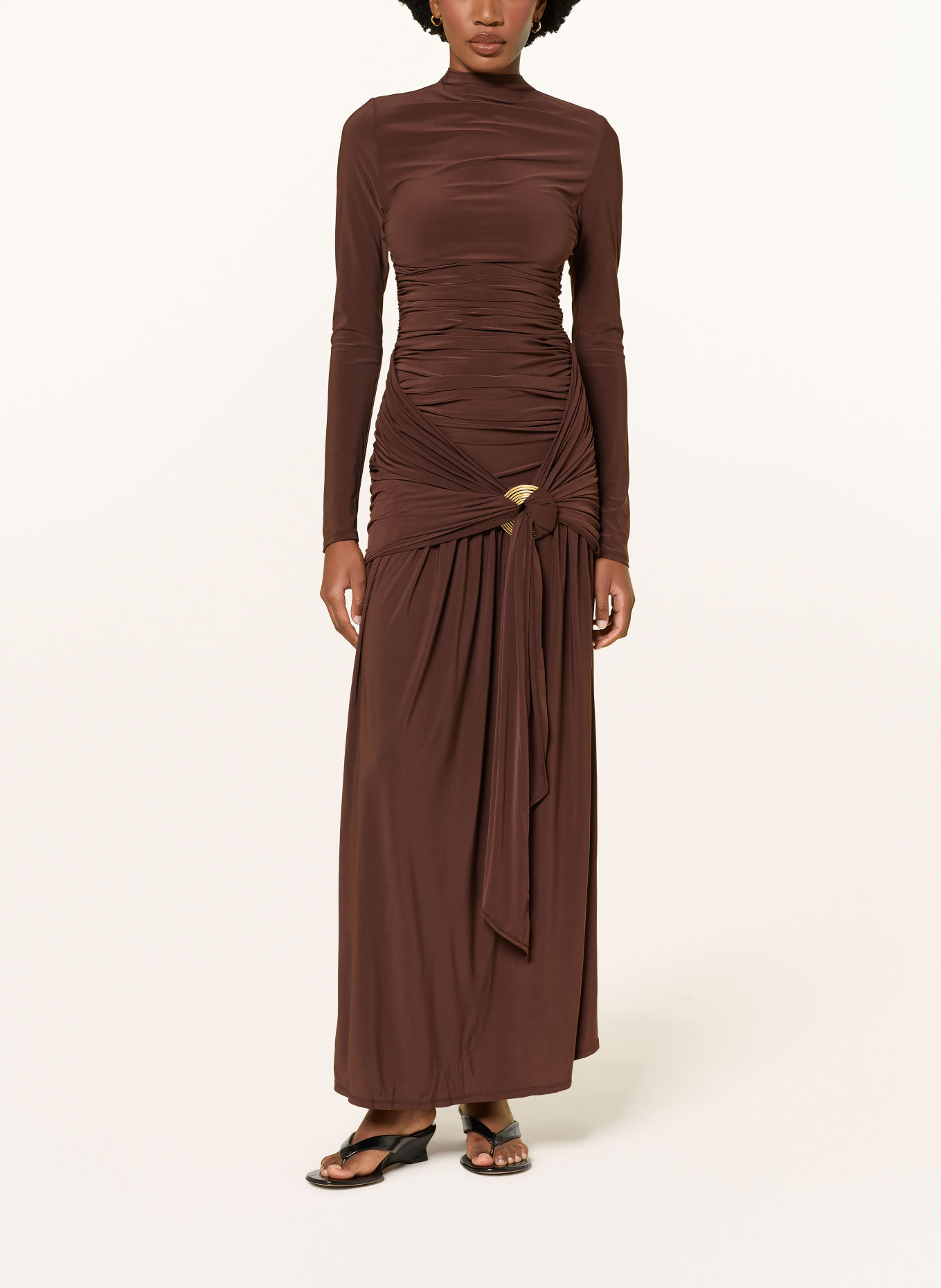 Aje. SELAH Jersey Dress: DARK BROWN