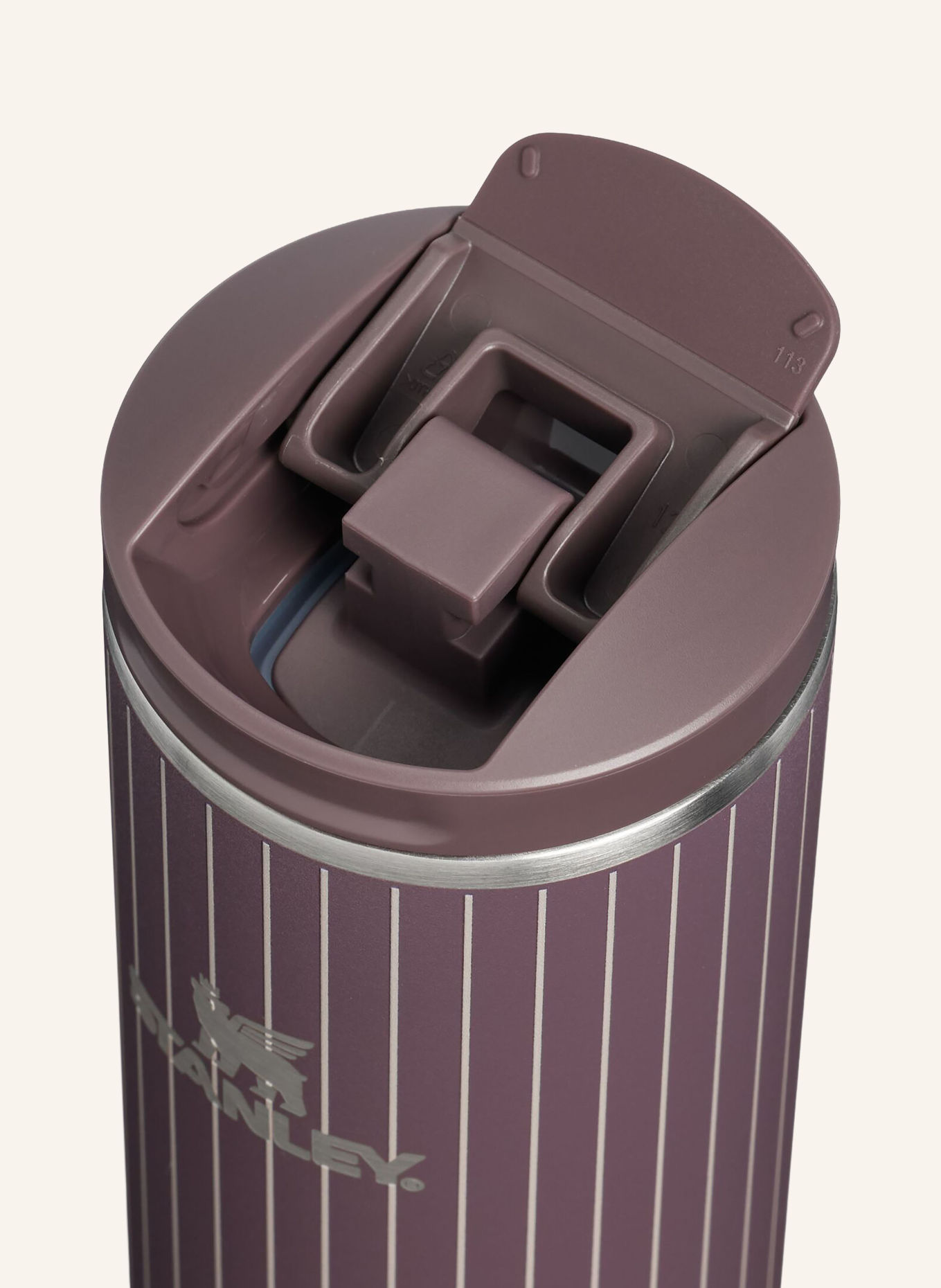 STANLEY Thermobeker THE TRANSIT FLIPTOP: MARRON FONCÉ / ZILVER / LICHTGRIJS