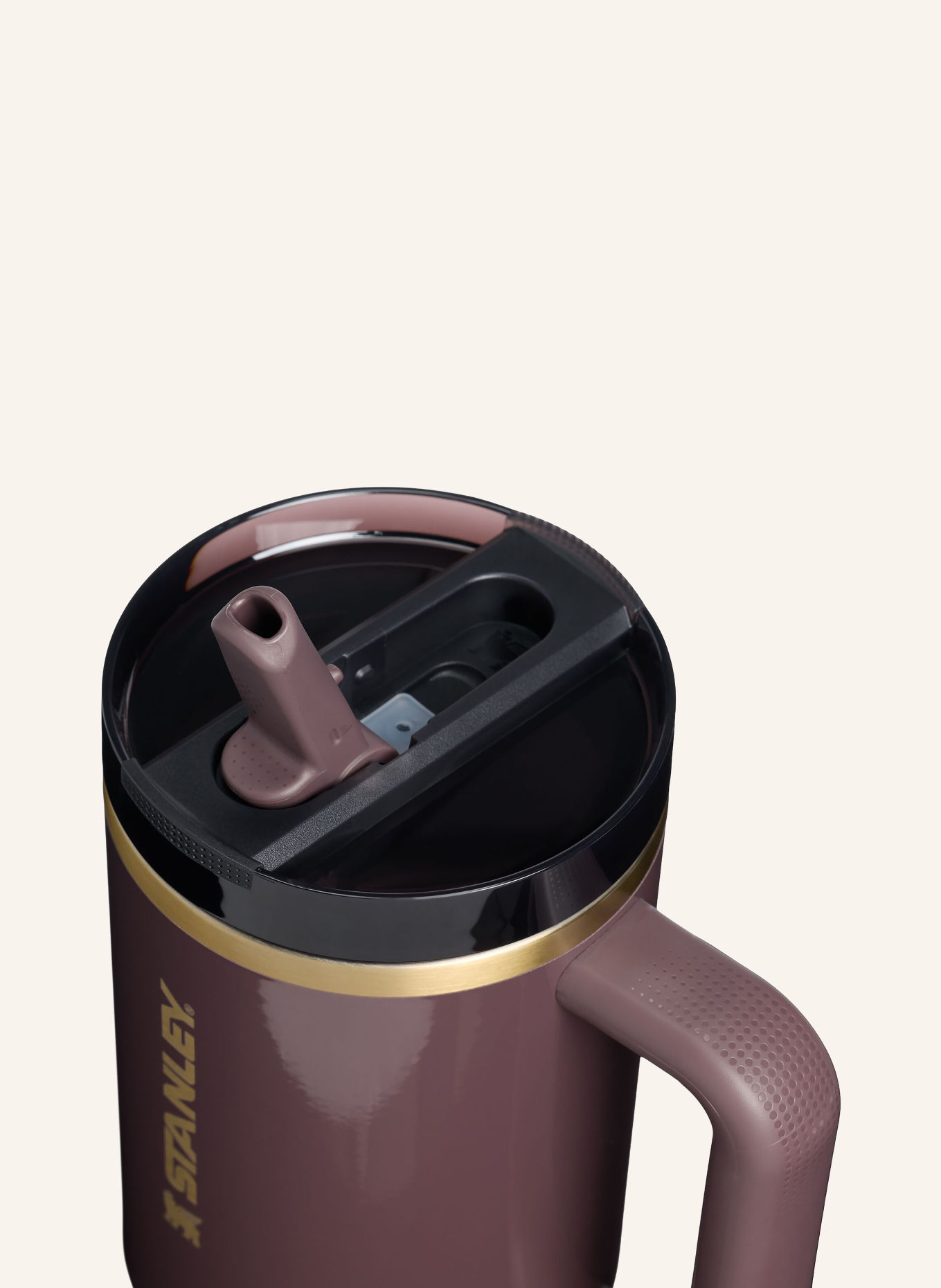 STANLEY Thermobeker THE QUENCHER FLIPSTRAW PROTOUR: MARRON FONCÉ / GOUD