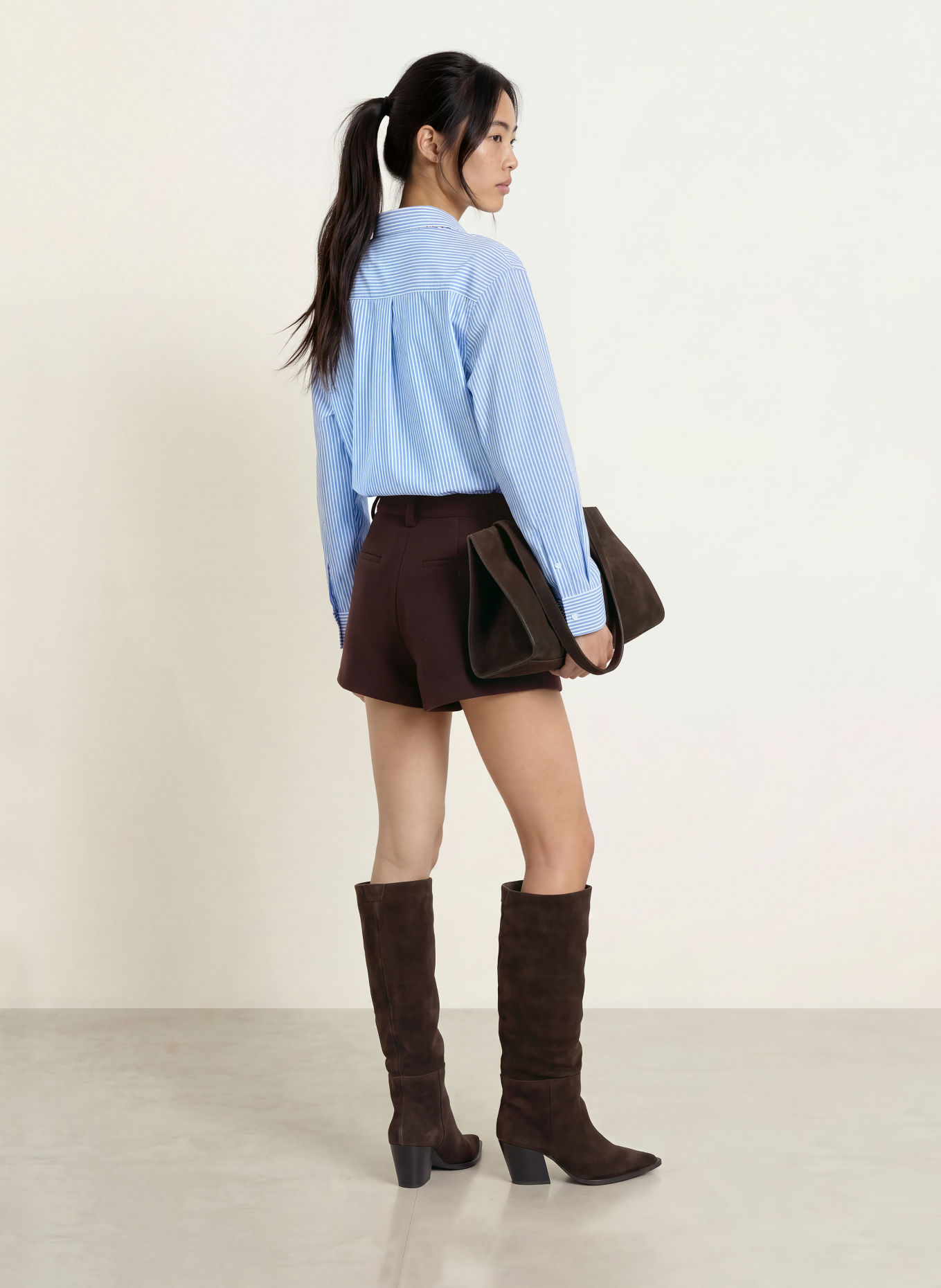 LeGer Studio Short JASMIN: MARRON FONCÉ