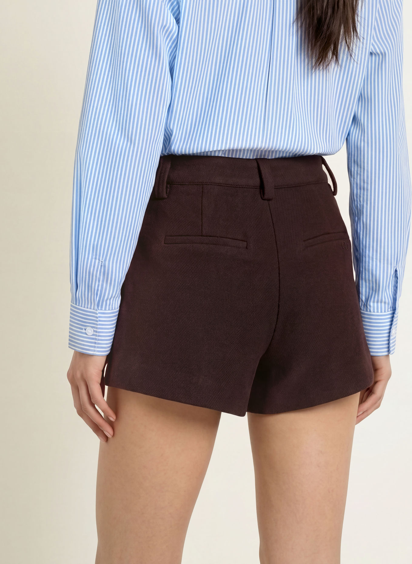 LeGer Studio Short JASMIN: MARRON FONCÉ