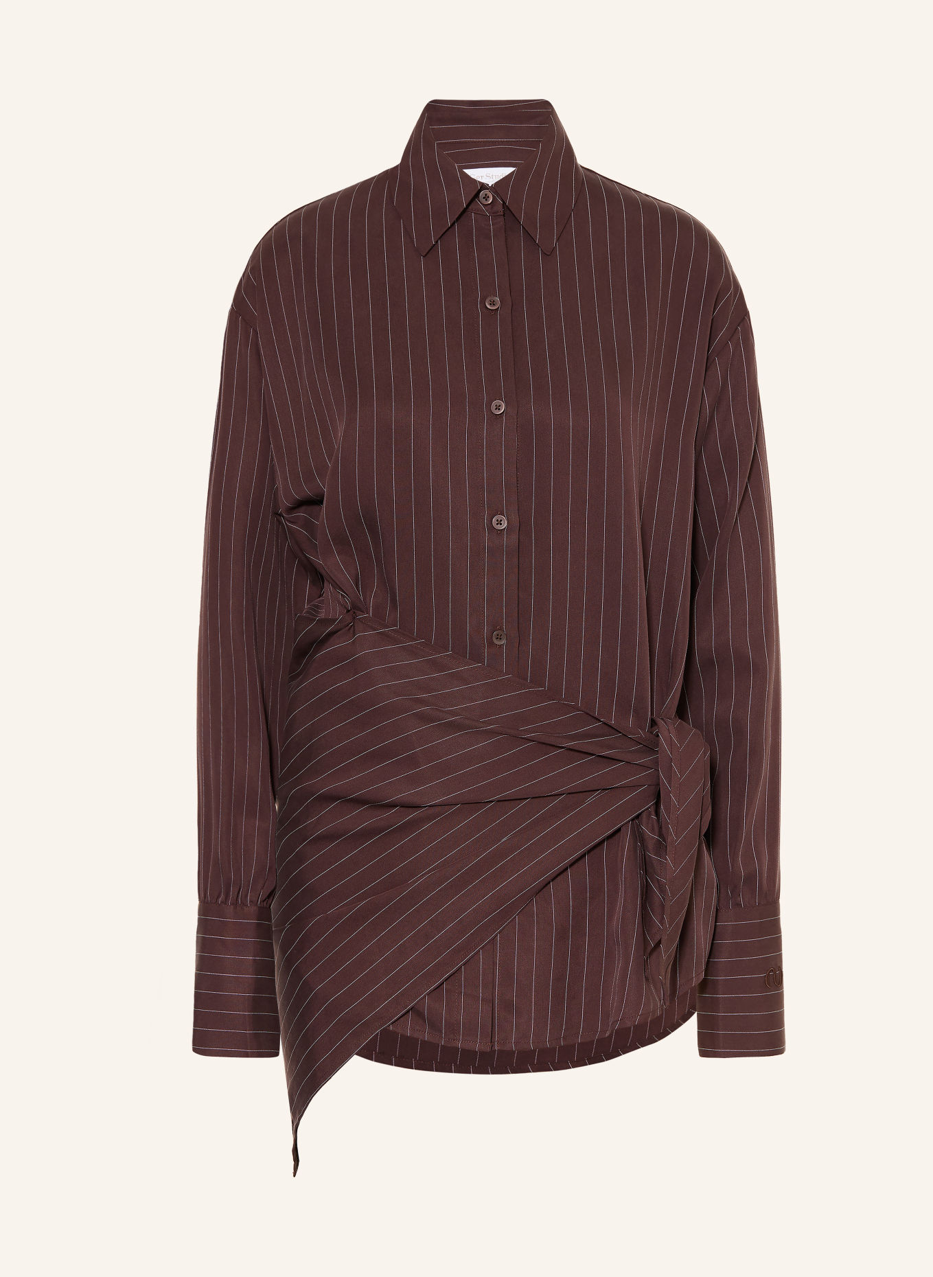 LeGer Studio Overhemdblouse BEYOND: MARRON FONCÉ / WIT