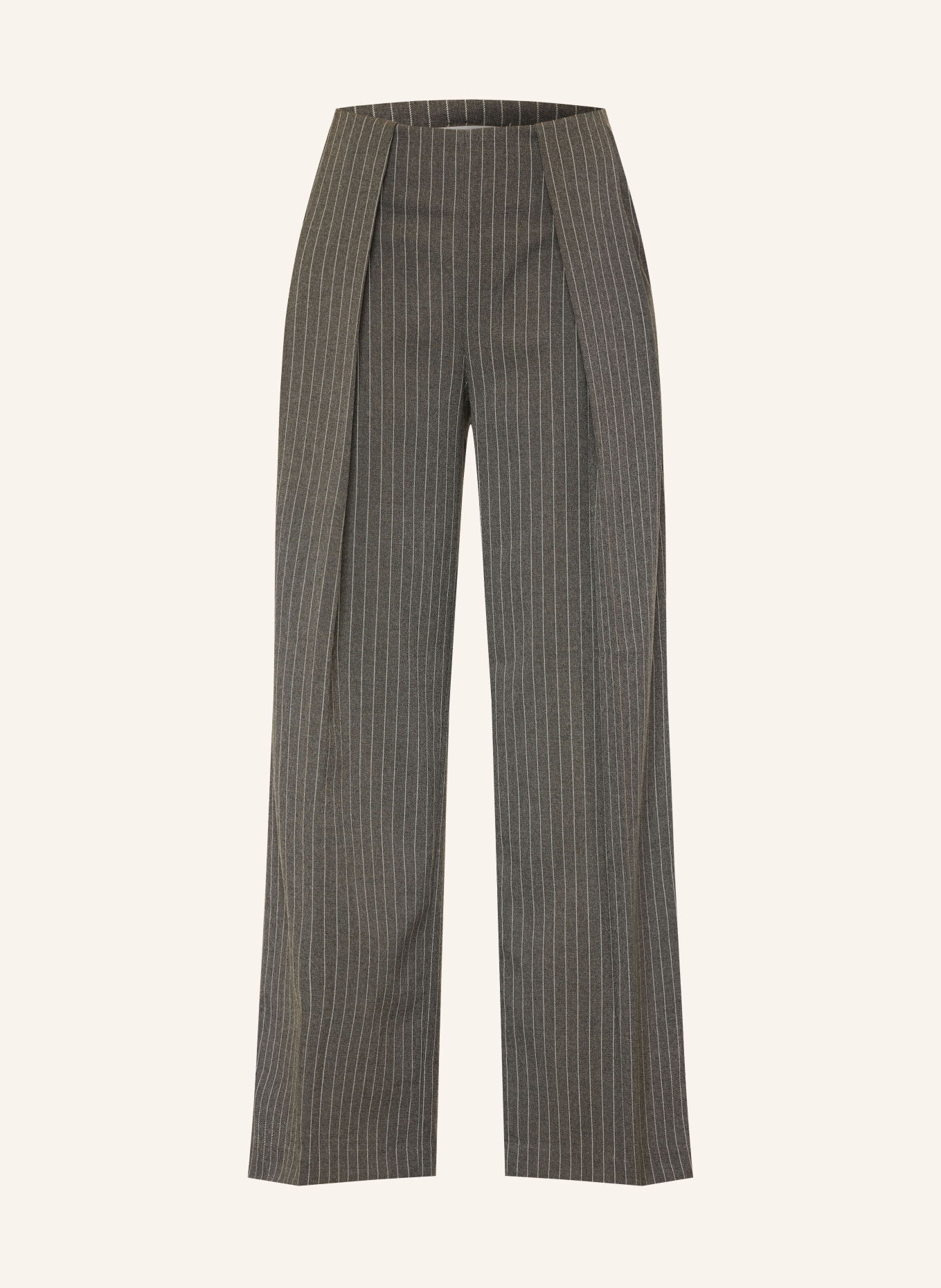 LeGer Studio Marlenehose SOPHIA: DUNKELGRAU / WEISS