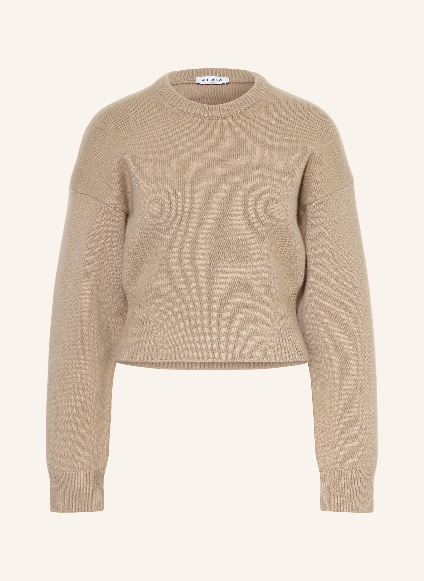 ALAÏA Pullover mit Cashmere: HELLBRAUN