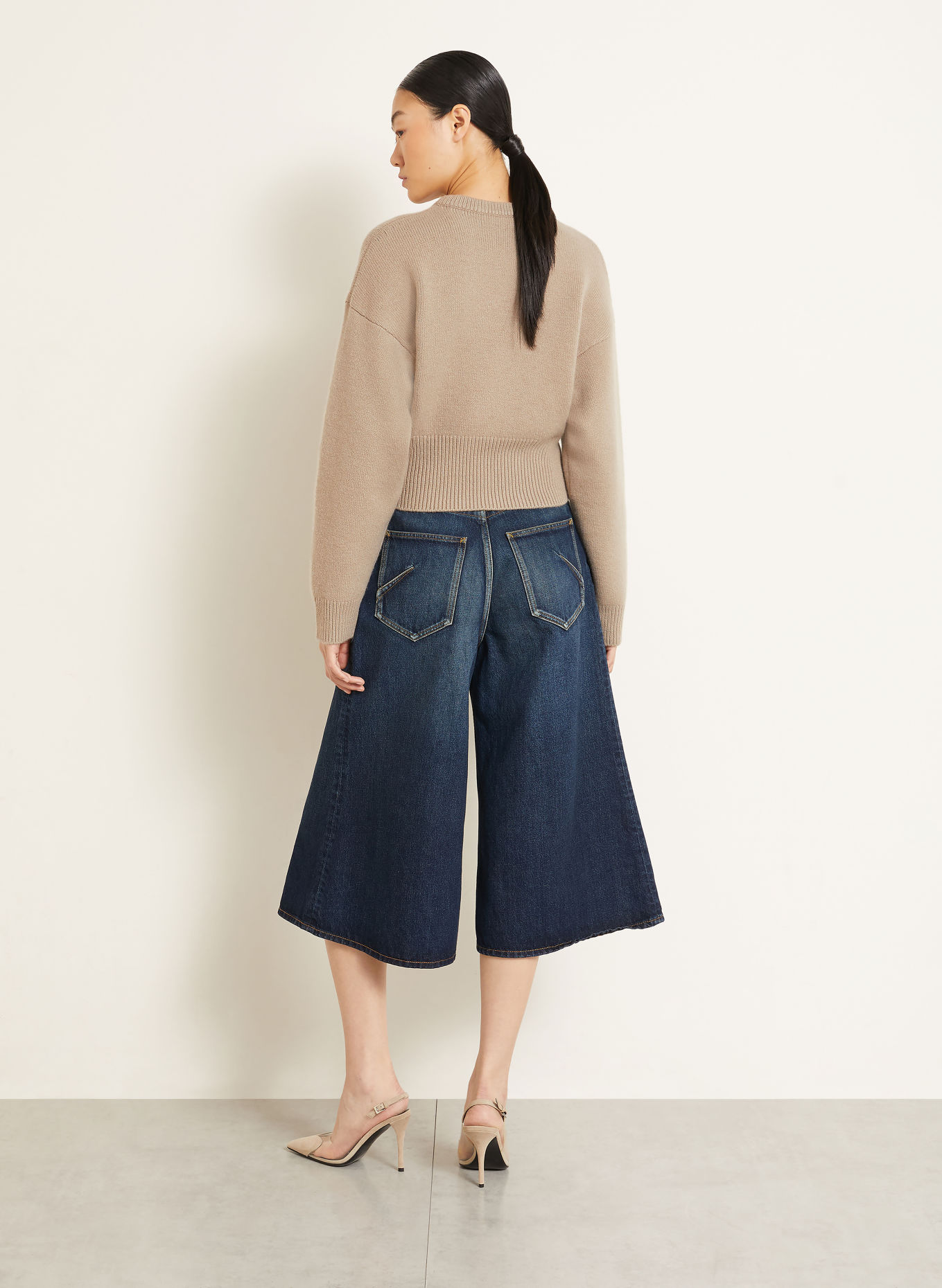 ALAÏA Pullover mit Cashmere: HELLBRAUN