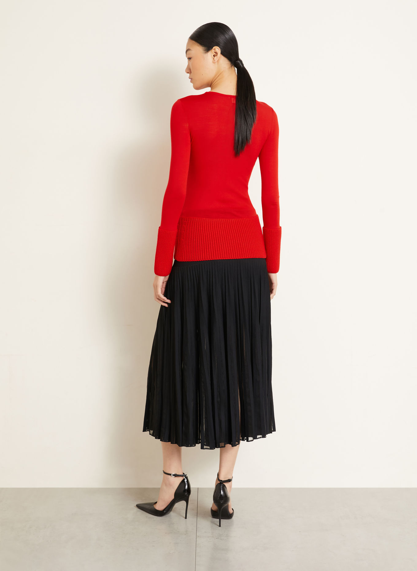 ALAÏA Longsleeve: ROT