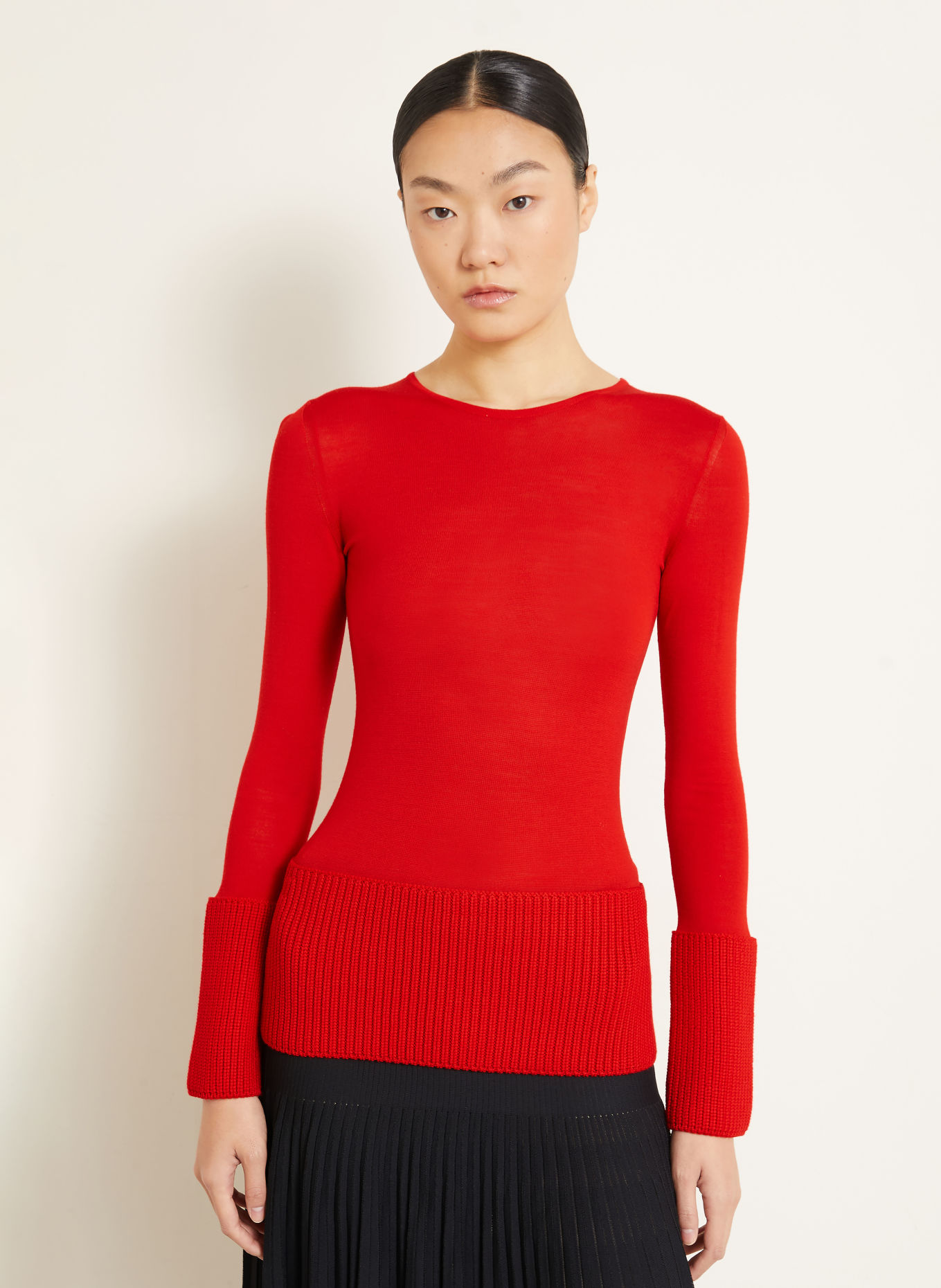 ALAÏA Longsleeve: ROT
