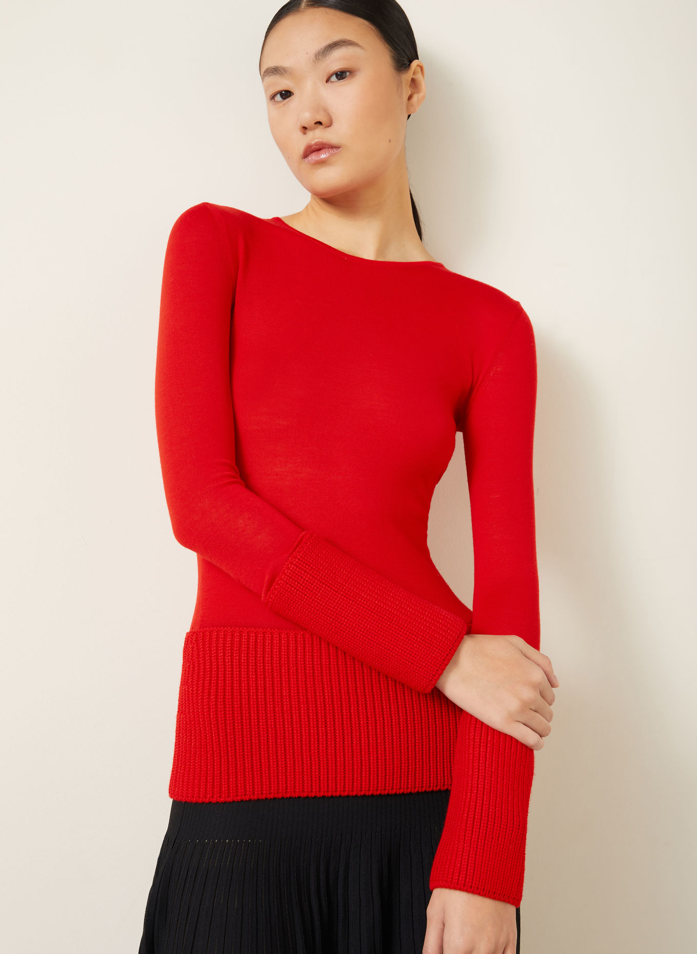 ALAÏA Longsleeve: ROT