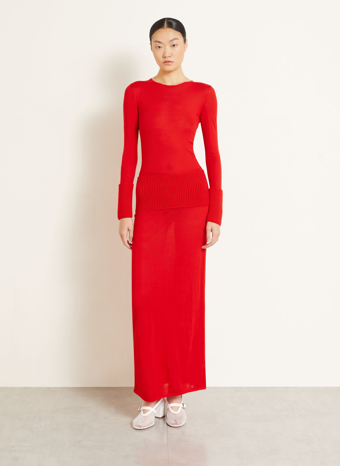 ALAÏA Gebreide jurk: ROOD