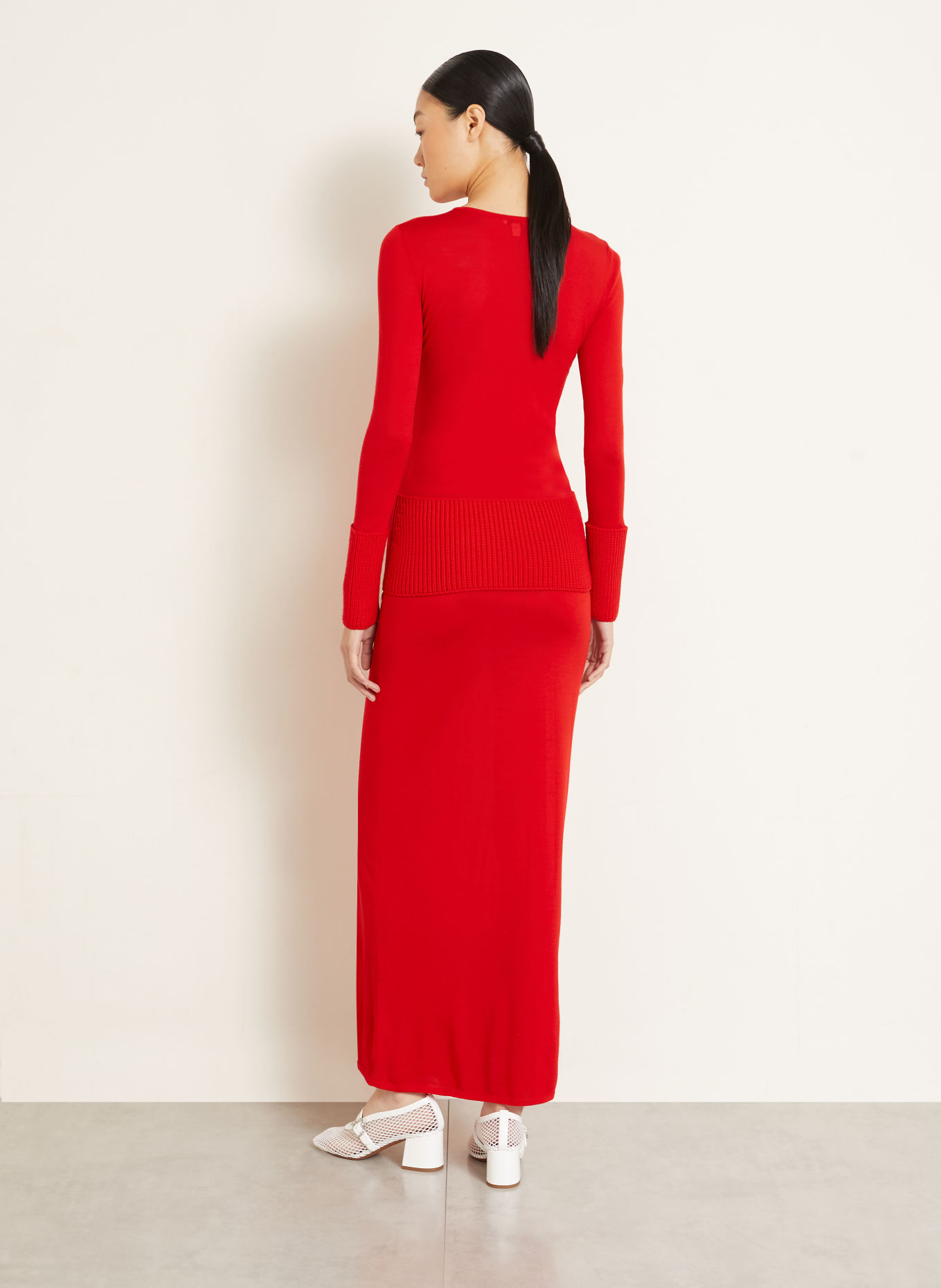 ALAÏA Gebreide jurk: ROOD