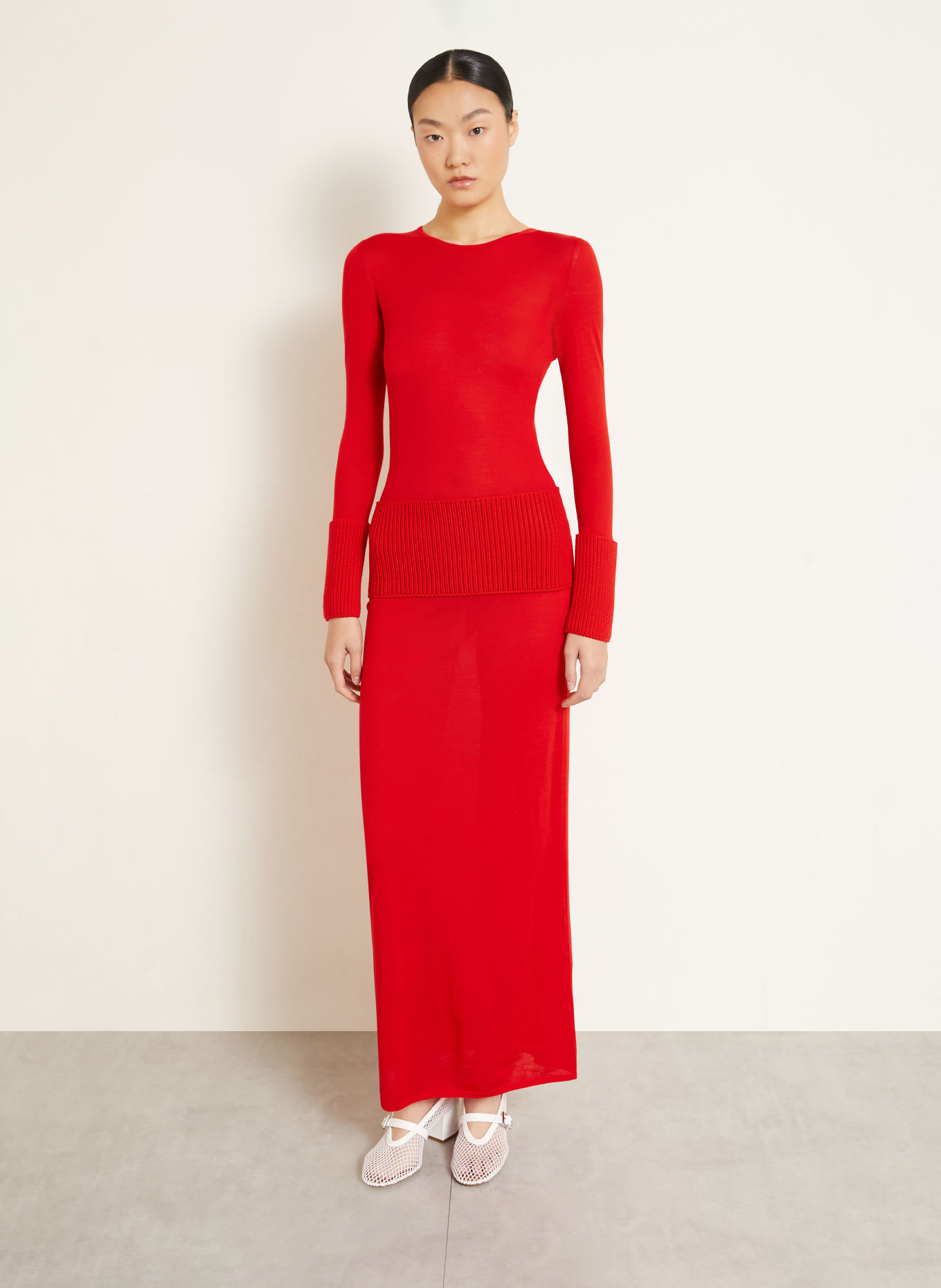 ALAÏA Gebreide jurk: ROOD