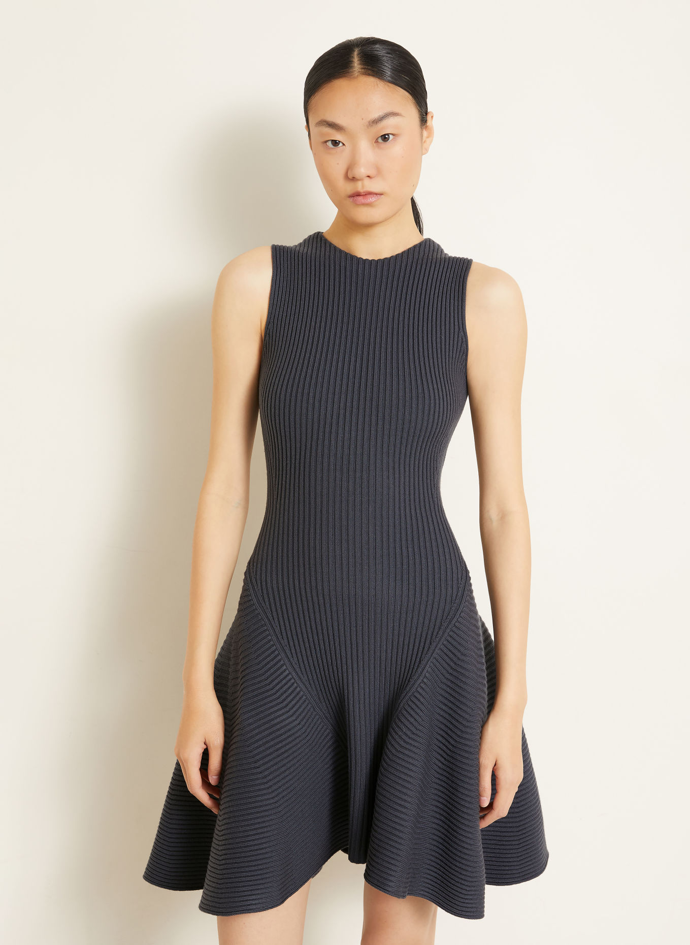 ALAÏA Gebreide jurk: DONKERGRIJS