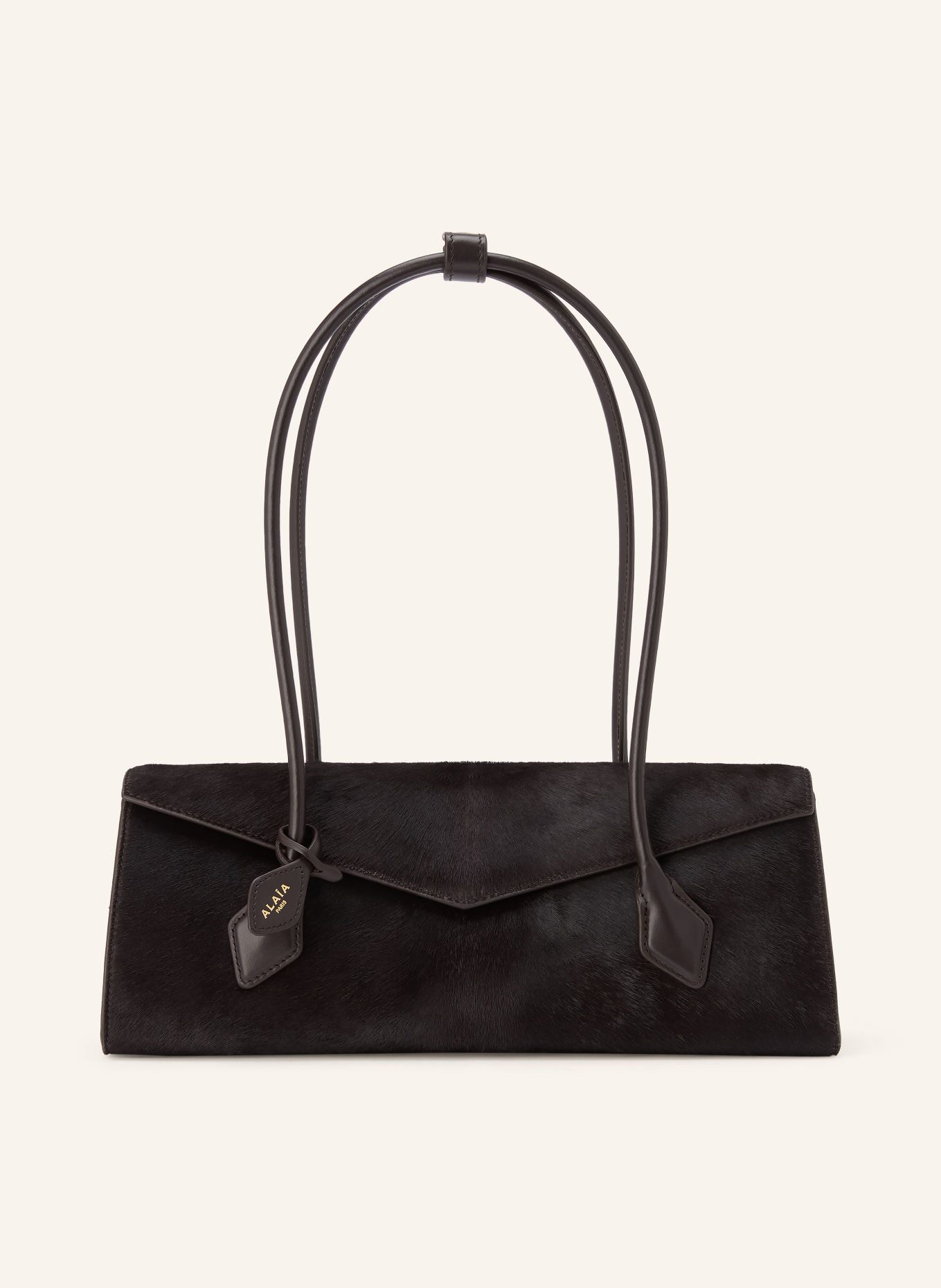ALAÏA Schultertasche LE TECKEL MEDIUM: DUNKELBRAUN