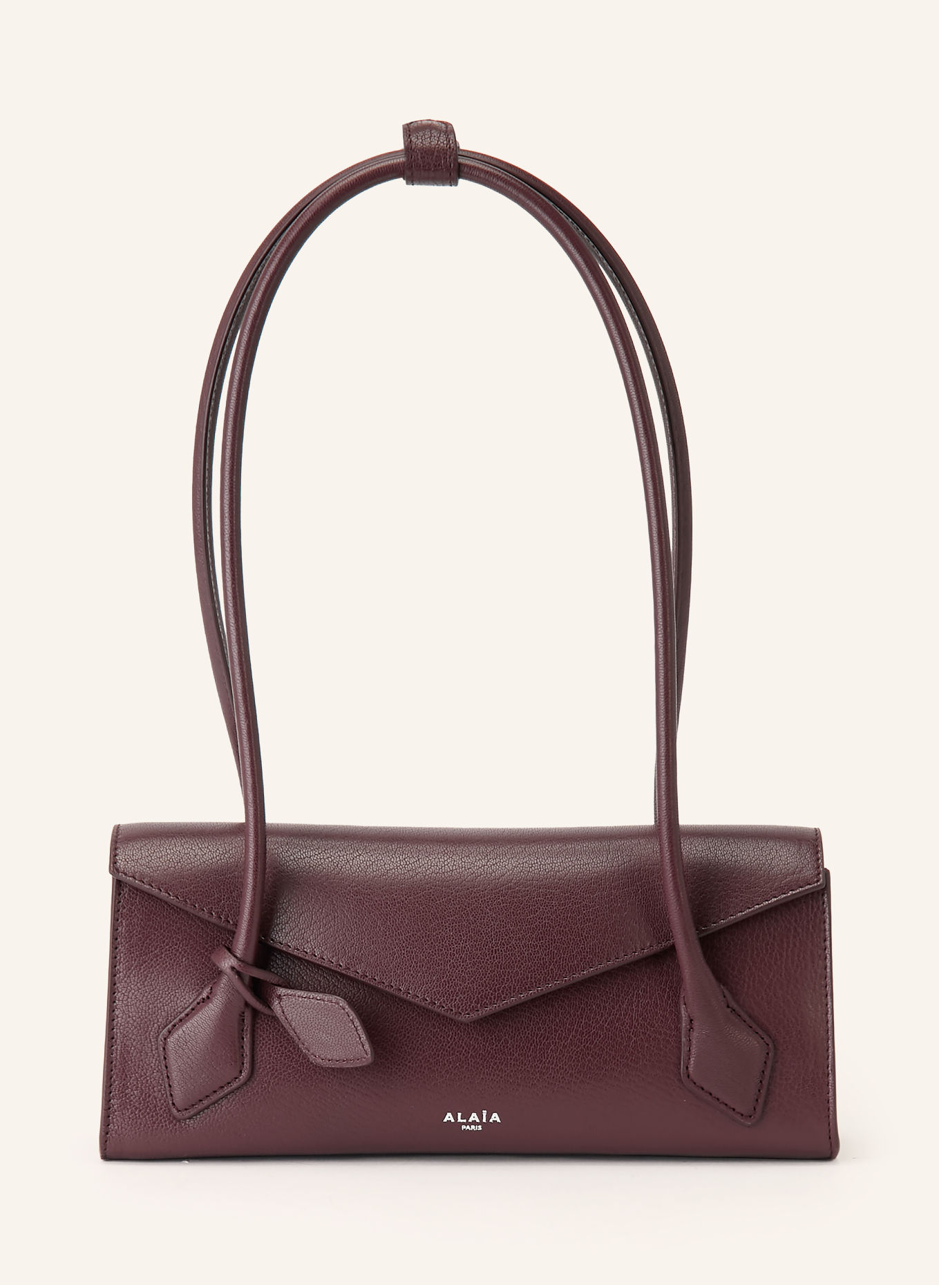 ALAÏA Schultertasche TECKEL FLAP SMALL: DUNKELROT