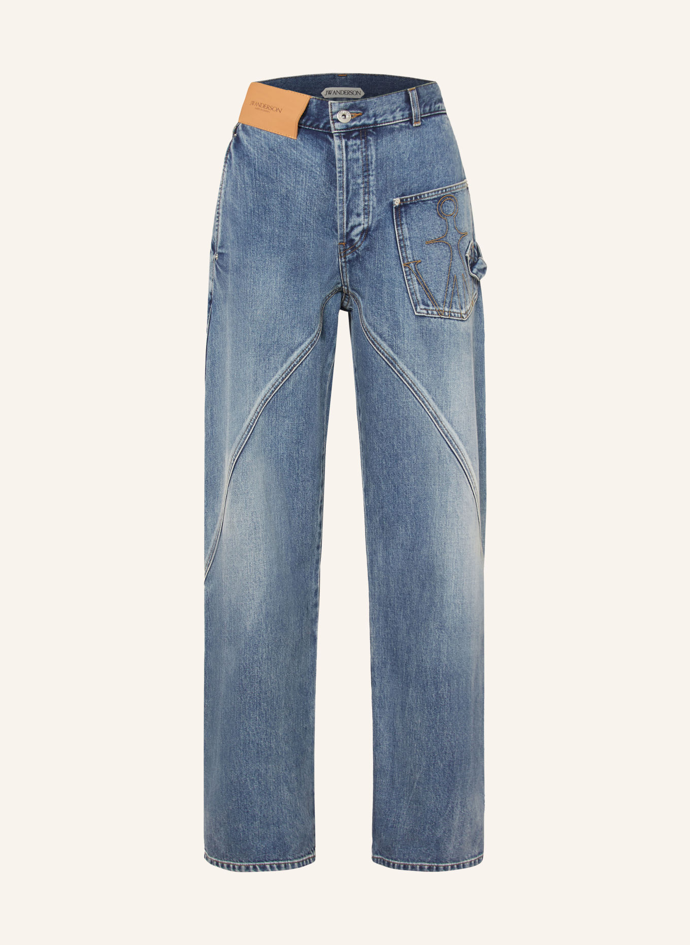 JW ANDERSON Straight Jeans TWISTED WORKWEAR: 172 MID BLUE
