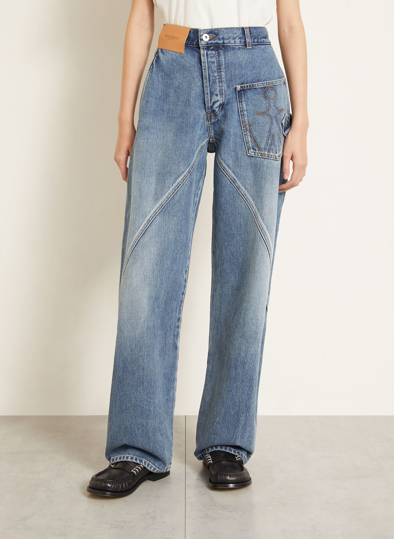 JW ANDERSON Straight Jeans TWISTED WORKWEAR: 172 MID BLUE