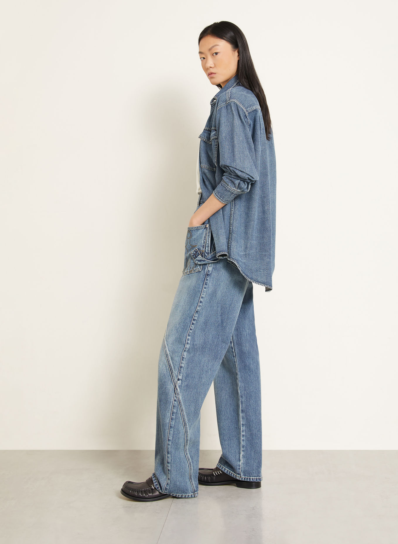 JW ANDERSON Straight Jeans TWISTED WORKWEAR: 172 MID BLUE
