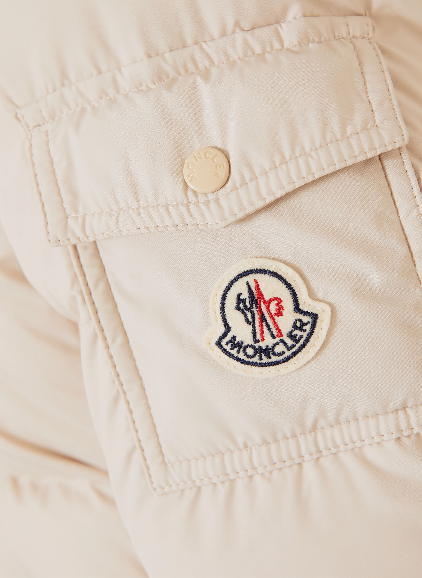 MONCLER Jacheta din puf FOURMINES cu glugă detașabilă: BEJ