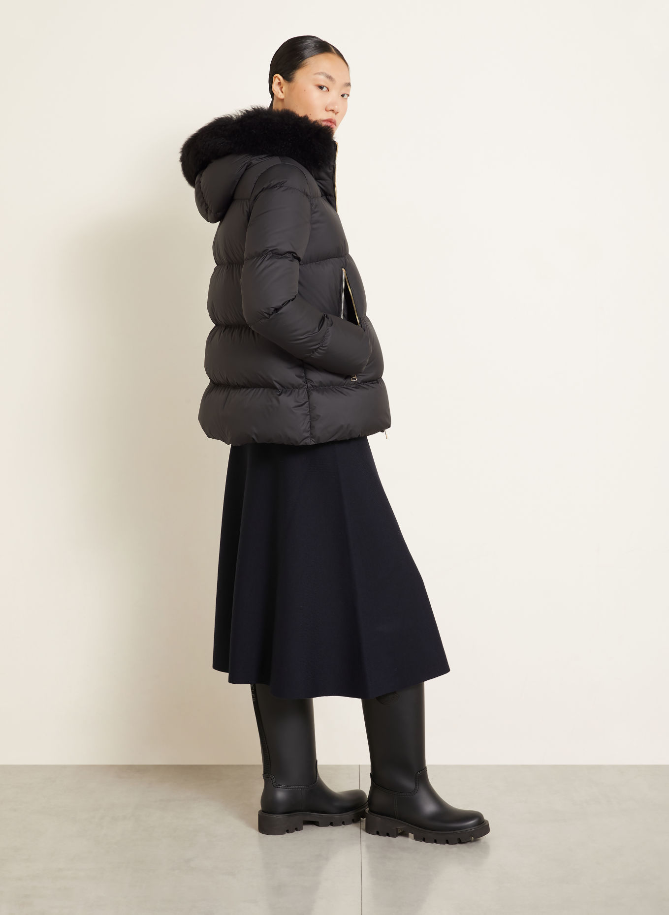 MONCLER Daunenjacke LAICHEFUR: SCHWARZ