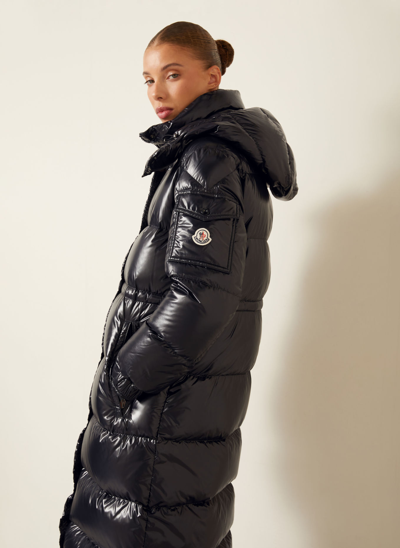 MONCLER Donsmantel CAVETTAZ met afneembare capuchon: ZWART