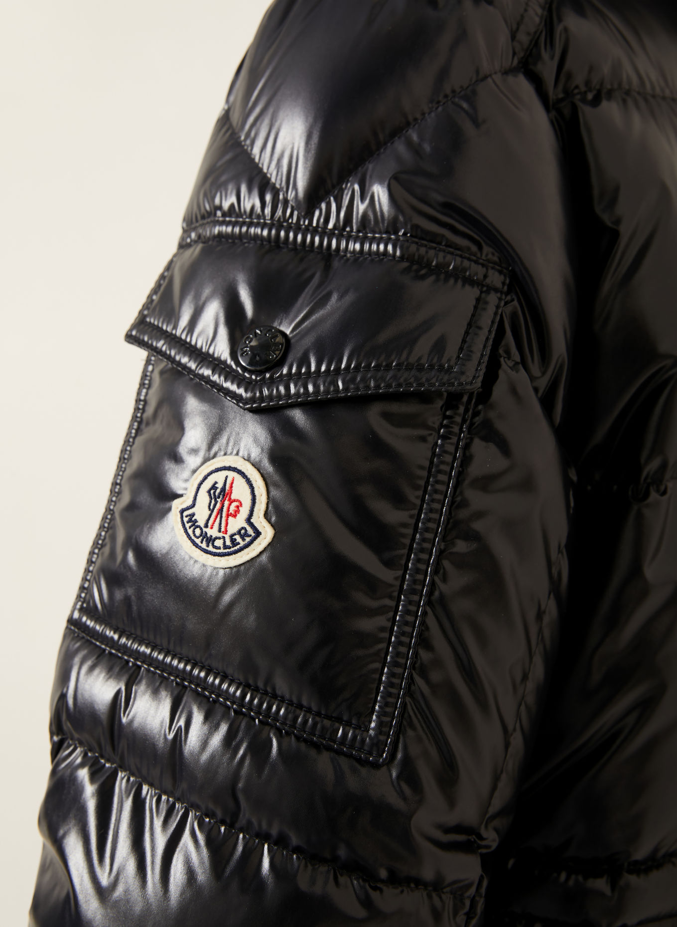 MONCLER Donsmantel CAVETTAZ met afneembare capuchon: ZWART