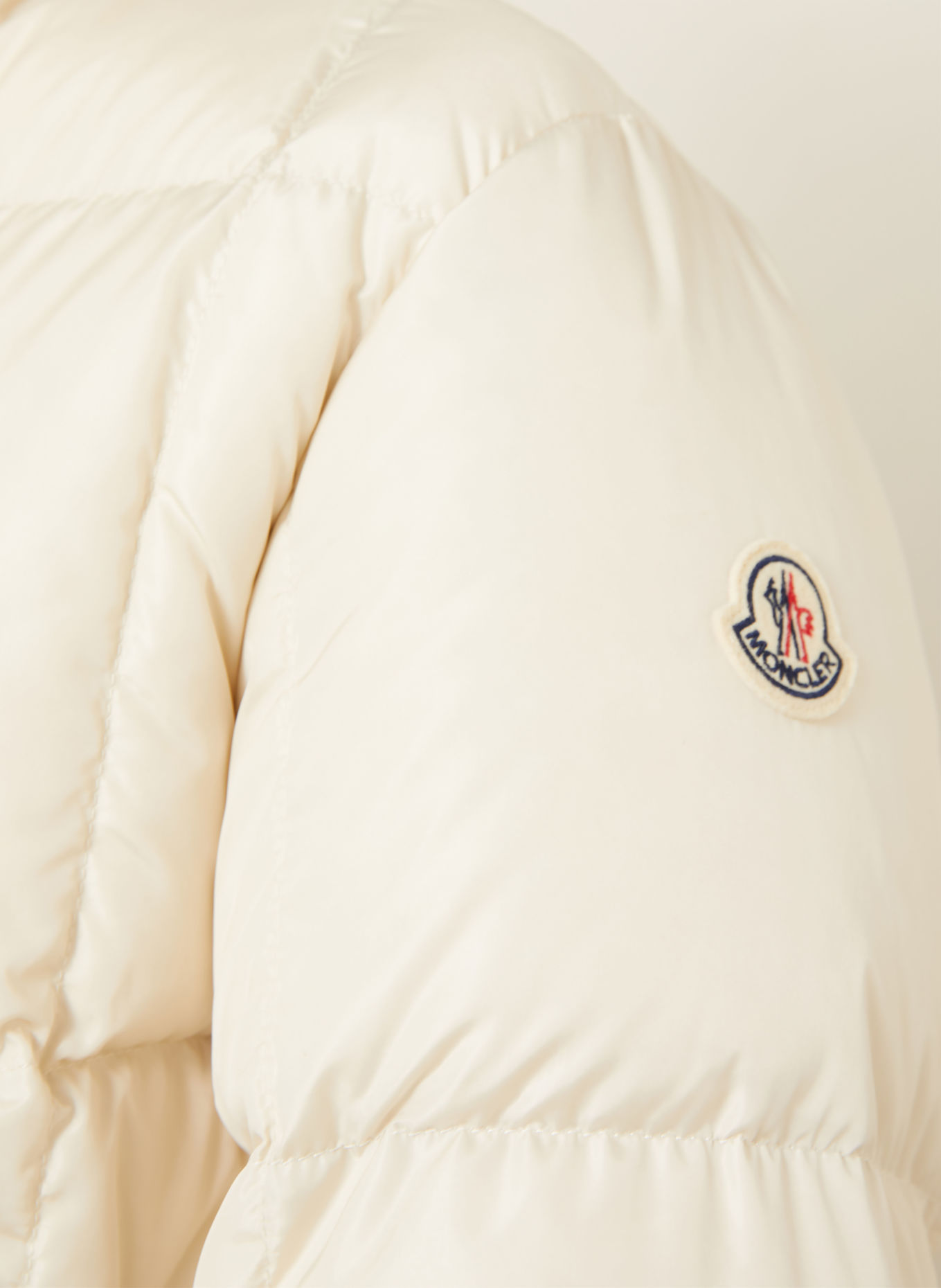 MONCLER Daunenjacke CASTELNEW mit abnehmbarer Kapuze: ECRU / BEIGE