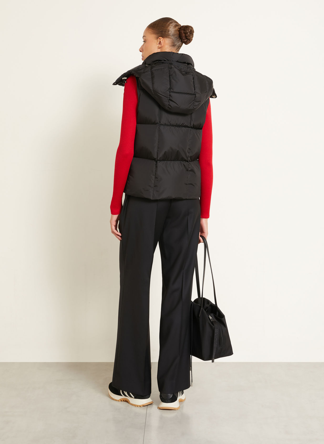 MONCLER Wide-leg trousers: BLACK