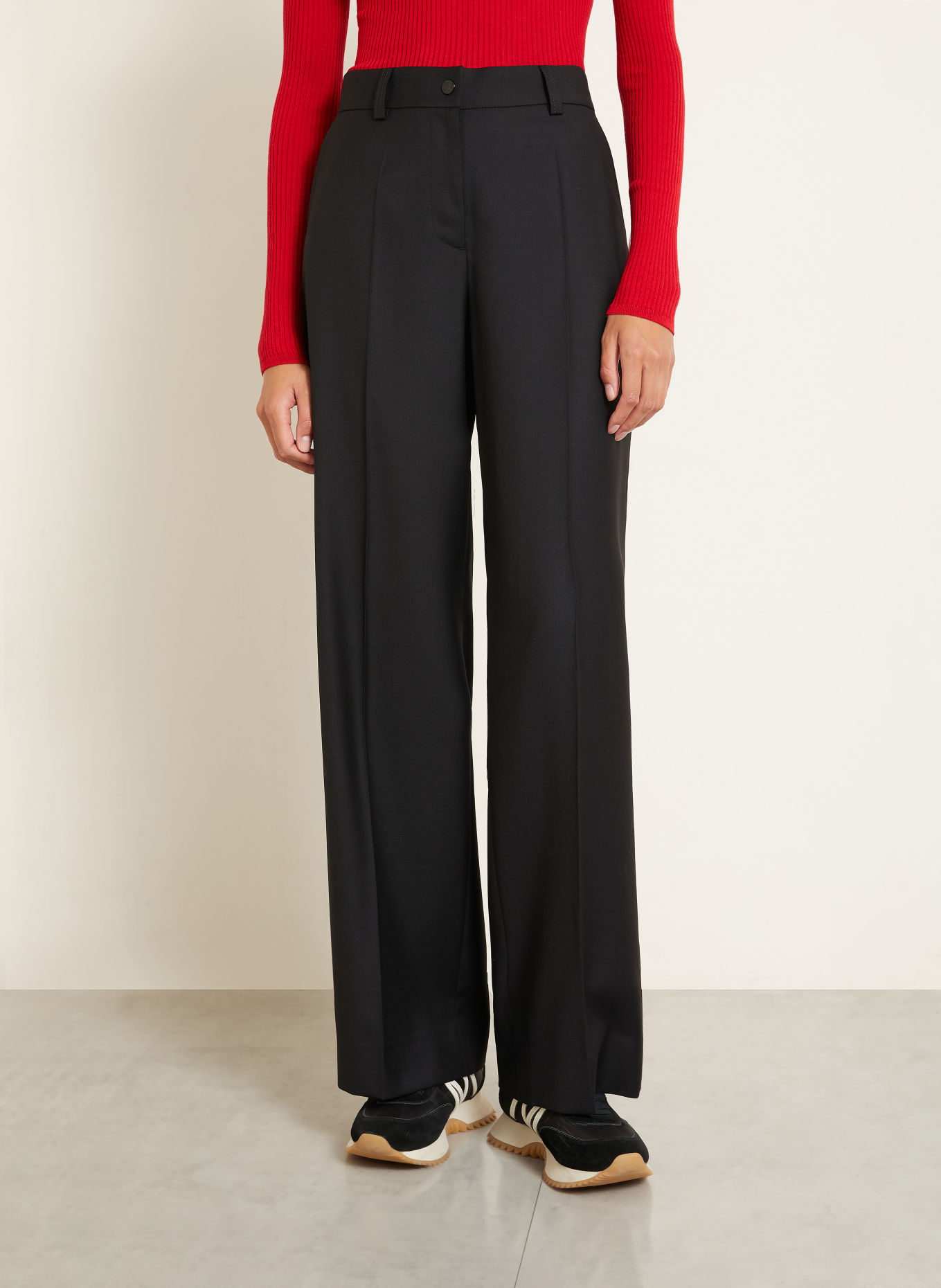 MONCLER Wide-leg trousers: BLACK
