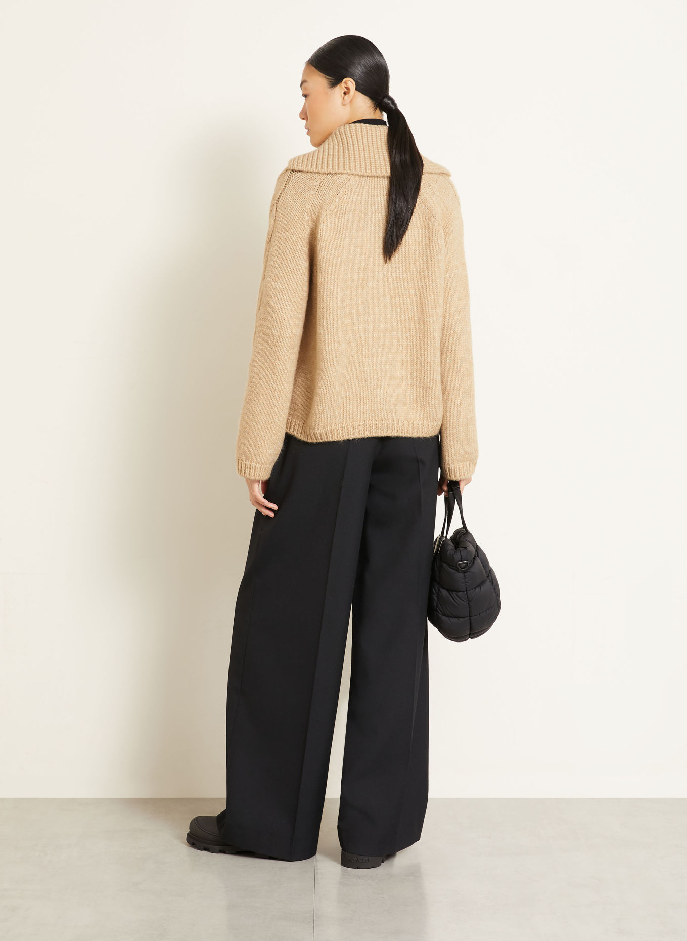MONCLER Strickjacke mit Alpaka: BEIGE
