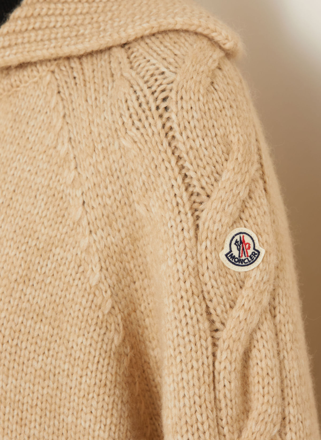 MONCLER Strickjacke mit Alpaka: BEIGE