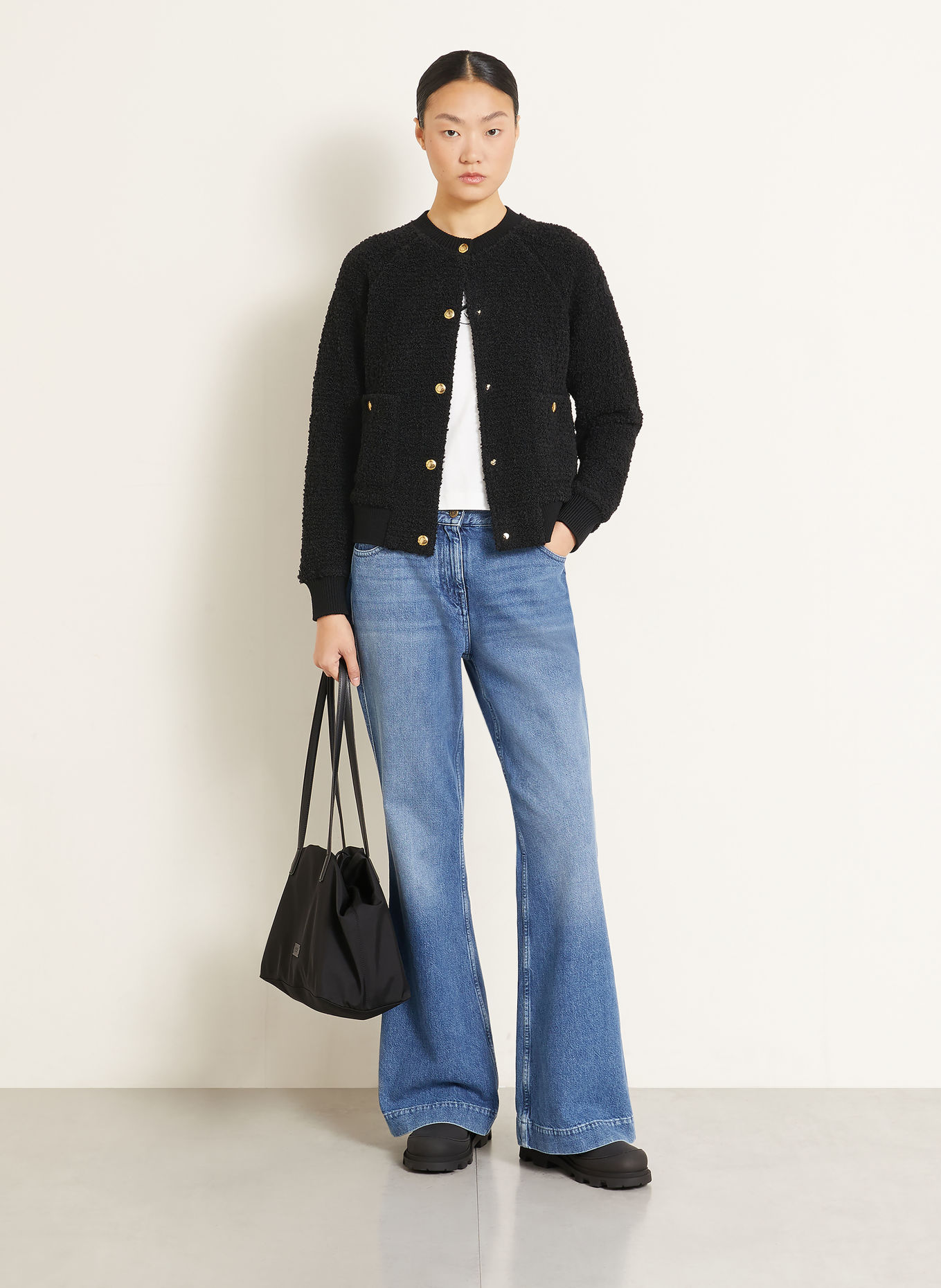 MONCLER Strickjacke: SCHWARZ