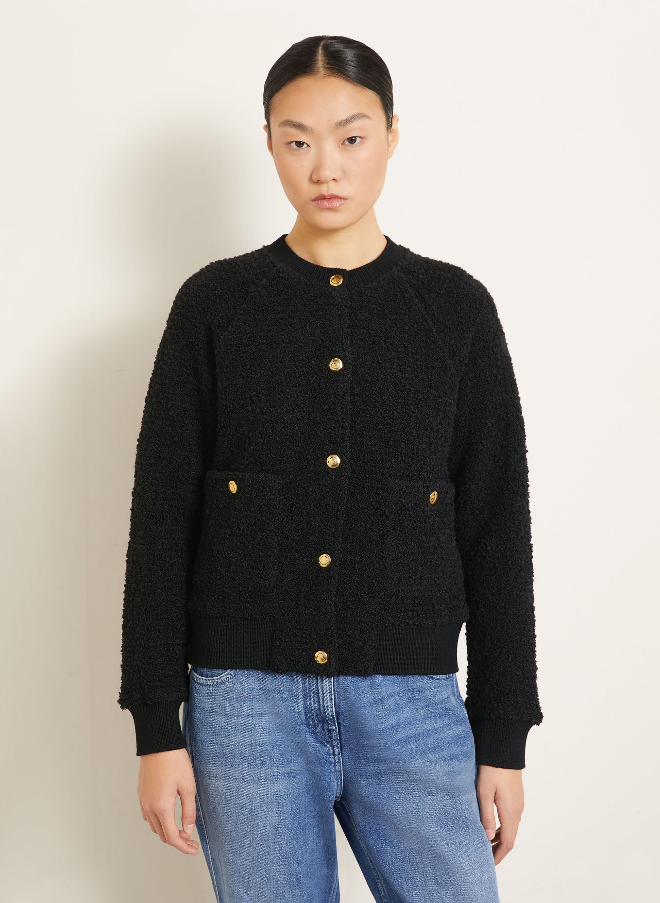 MONCLER Strickjacke: SCHWARZ