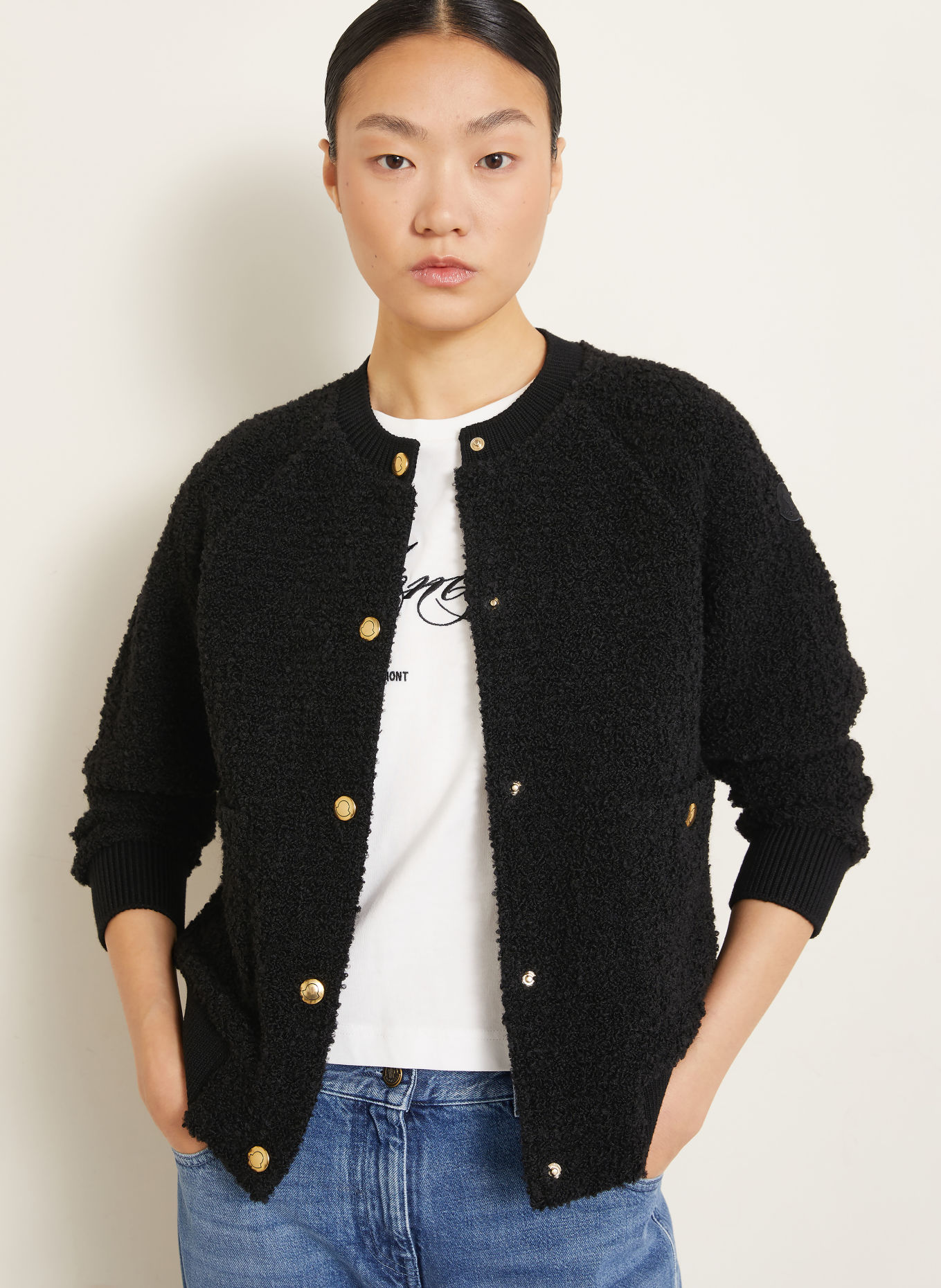MONCLER Strickjacke: SCHWARZ