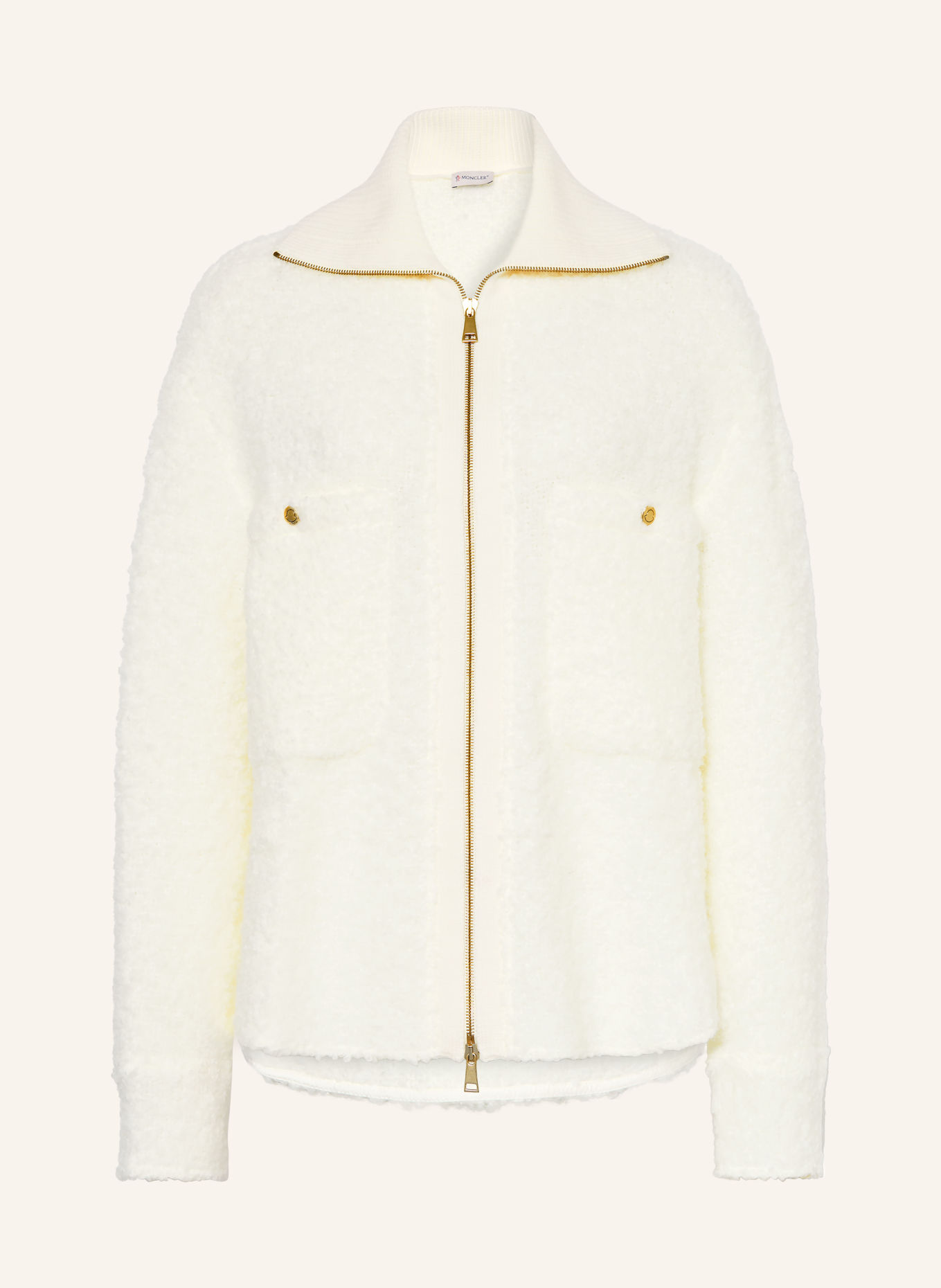 MONCLER Strick-Overshirt: CREME