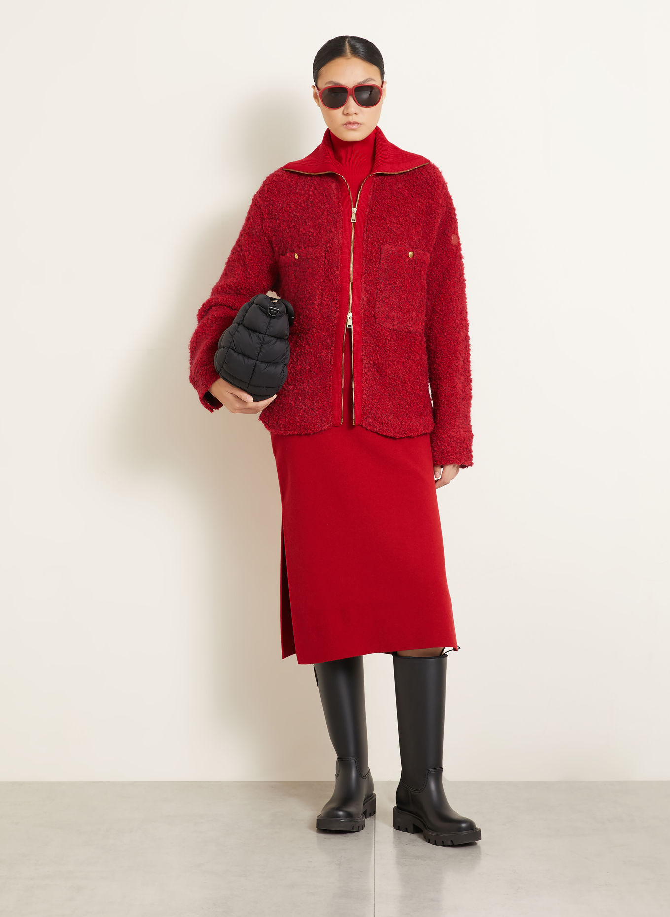 MONCLER Knit skirt: RED