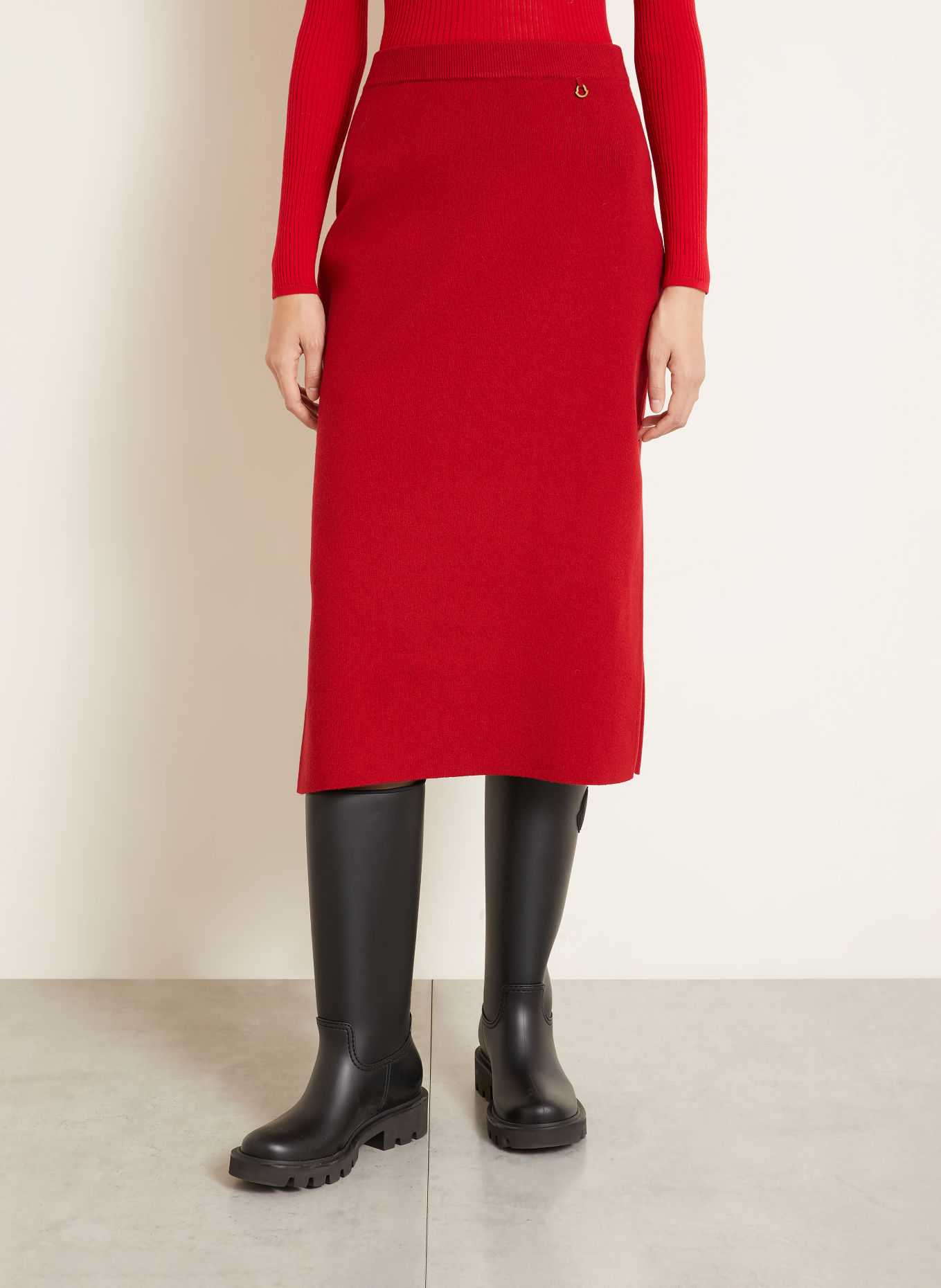 MONCLER Knit skirt: RED