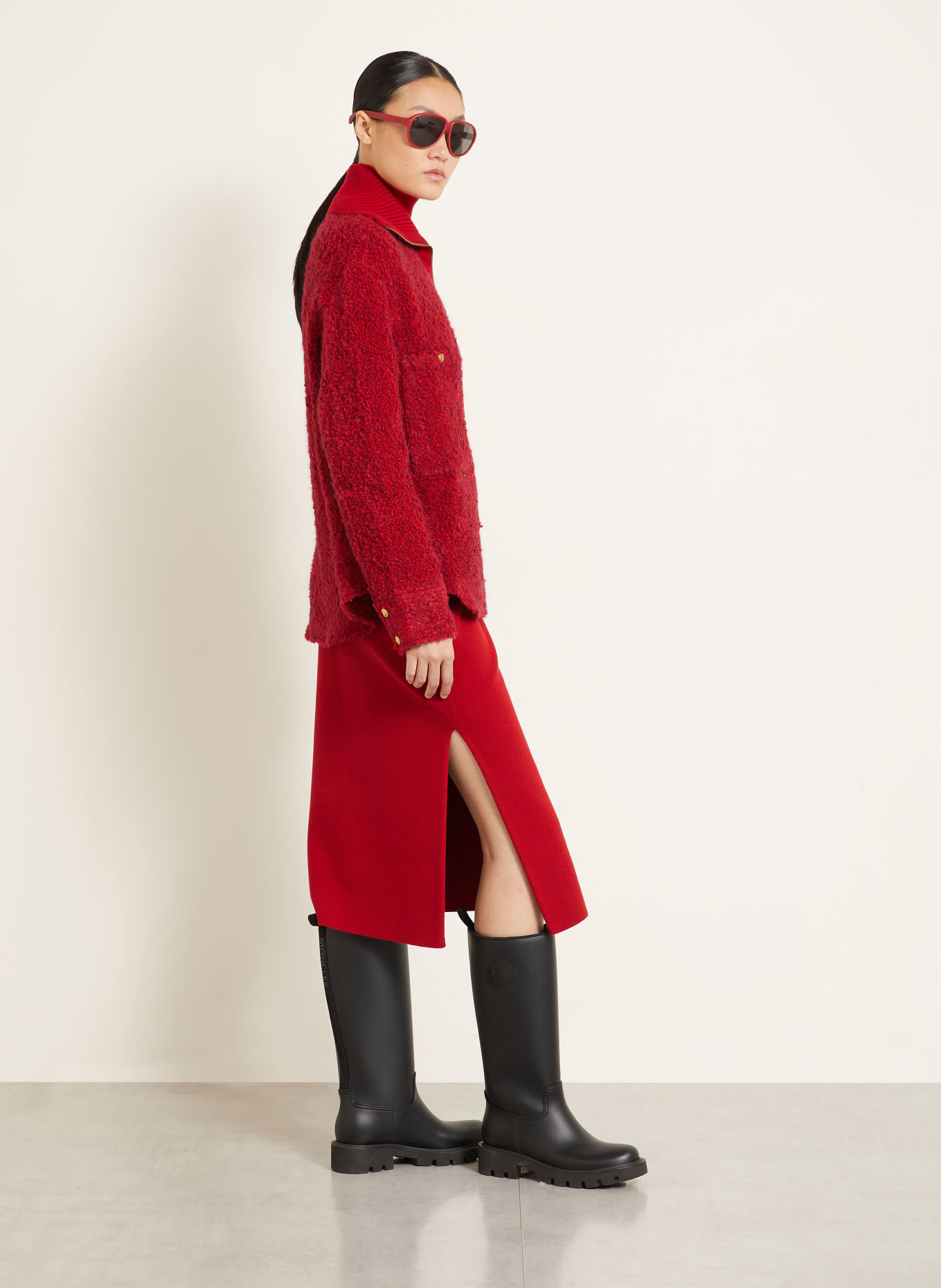 MONCLER Knit skirt: RED